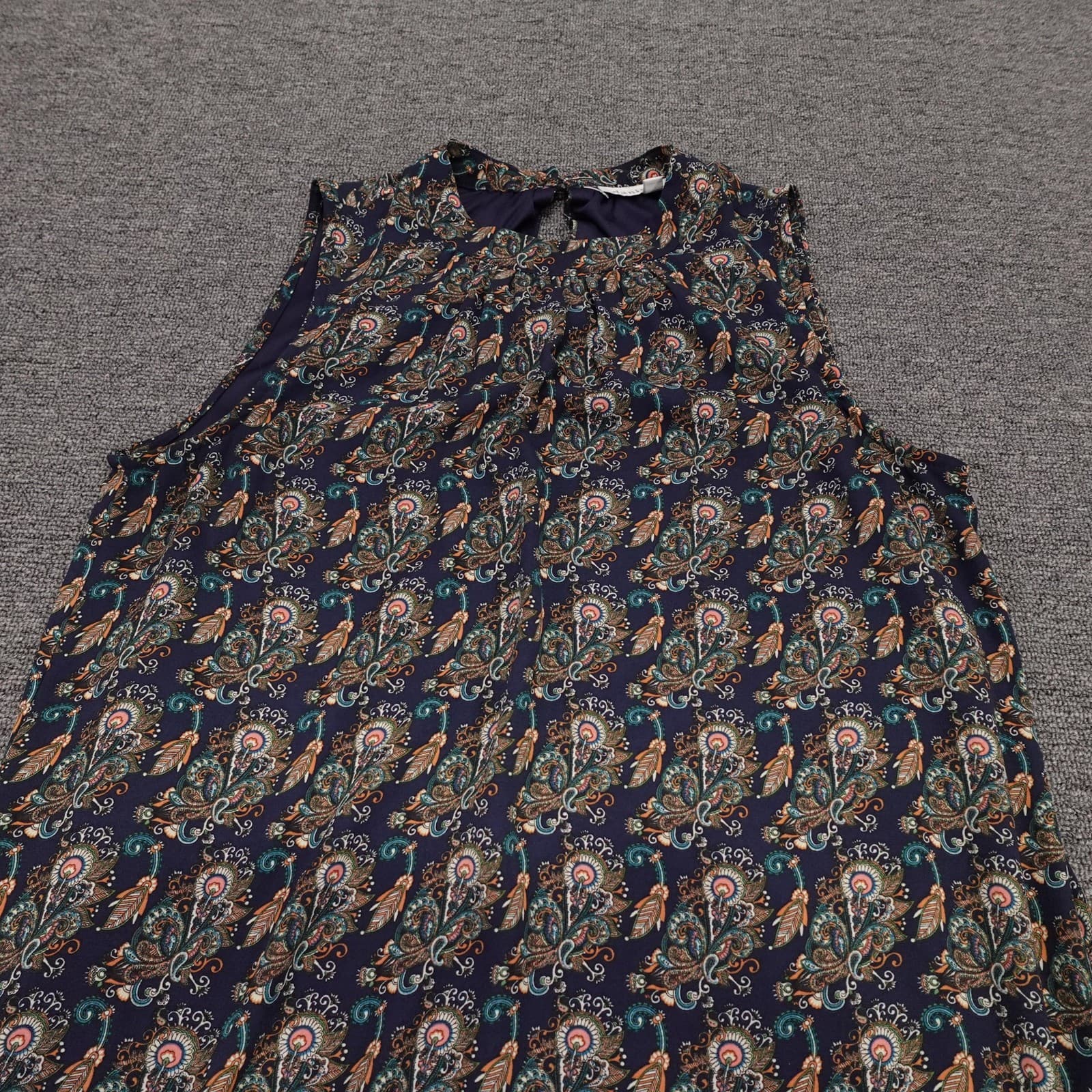 Daniel Rainn Dress Womens Small Blue Floral Tank Sleeveless Lined Short Casual - Thumbnail 2