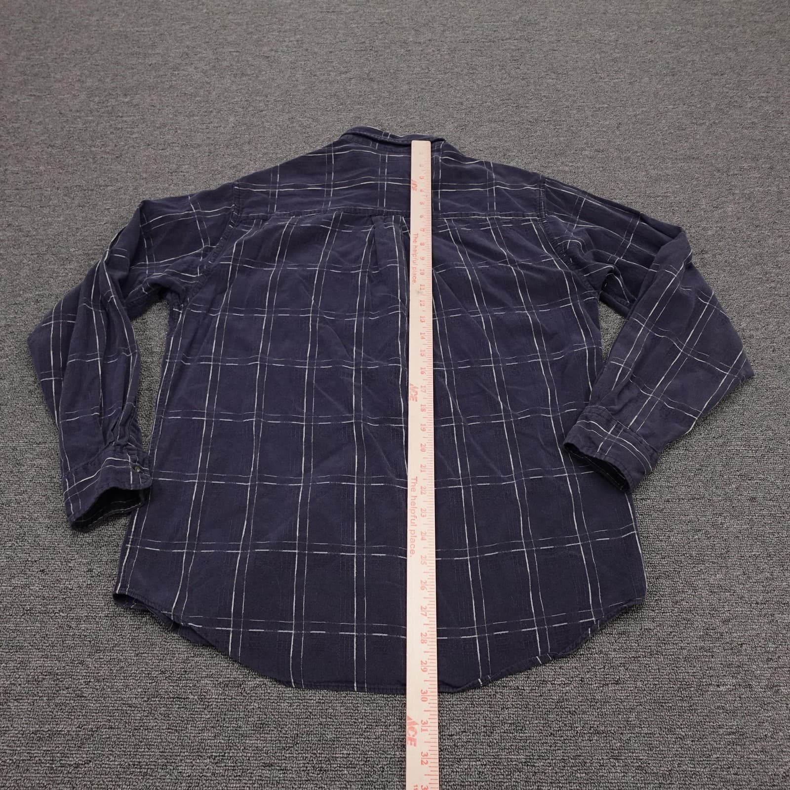 Vintage Bill Robinson Shirt Mens Medium Blue Plaid Long Sleeve Button Up Casual - Thumbnail 7