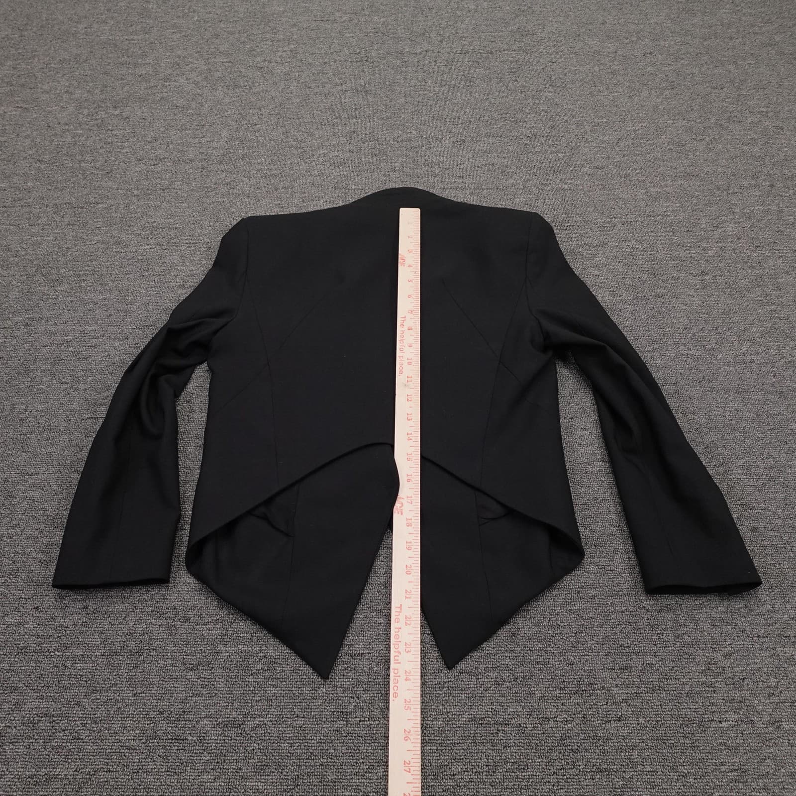 Helmut Lang Blazer Womens 2 Black Tuxedo Open Front Lined Tailored Jacket Formal - Thumbnail 6