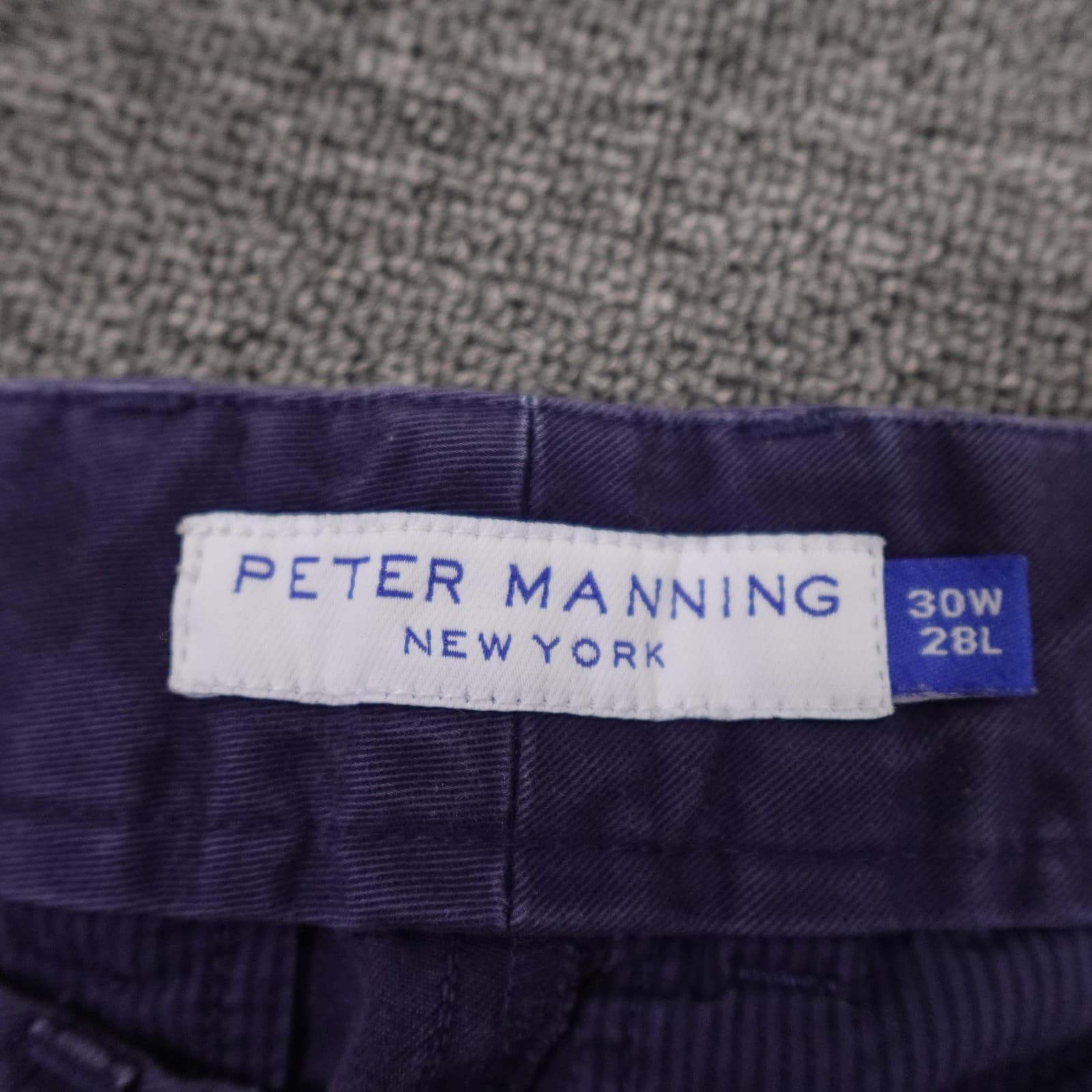 Peter Manning New York Pants Mens 30x27 Purple Slim Fit Chino Garment Dyed - Thumbnail 3