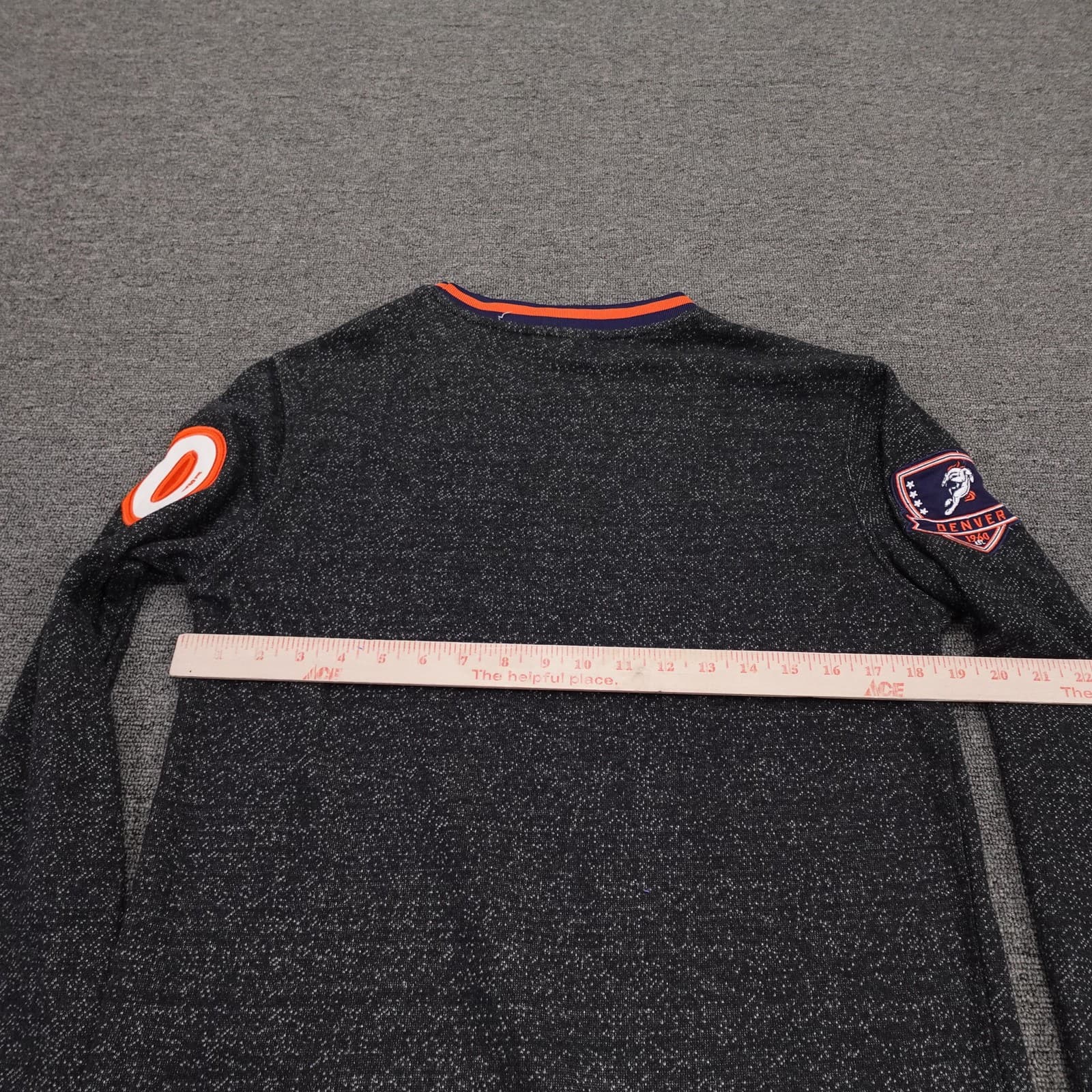Denver Broncos Sweater Mens Small Gray Long Sleeve NFL Football NFL Team Apparel - Thumbnail 5