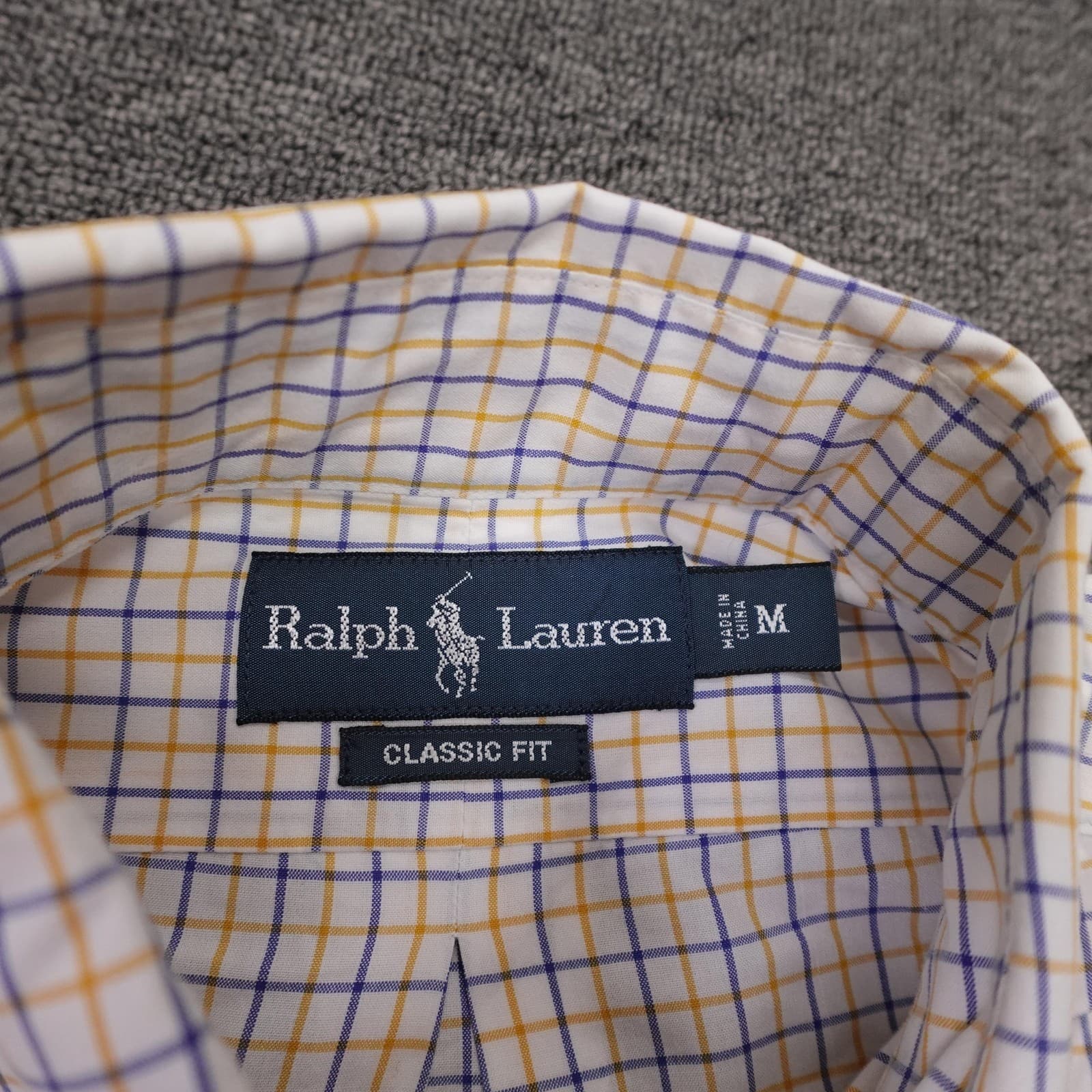 Ralph Lauren Shirt Mens Medium White Check Long Sleeve Button Down Classic Fit - Thumbnail 3