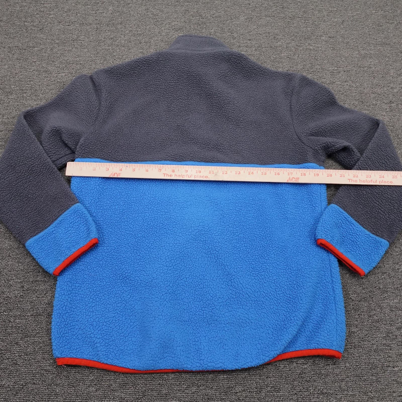 Saucony Jacket Womens Small Blue Gray Sherpa Fleece 1/4 Zip Pullover Kangaroo - Thumbnail 5
