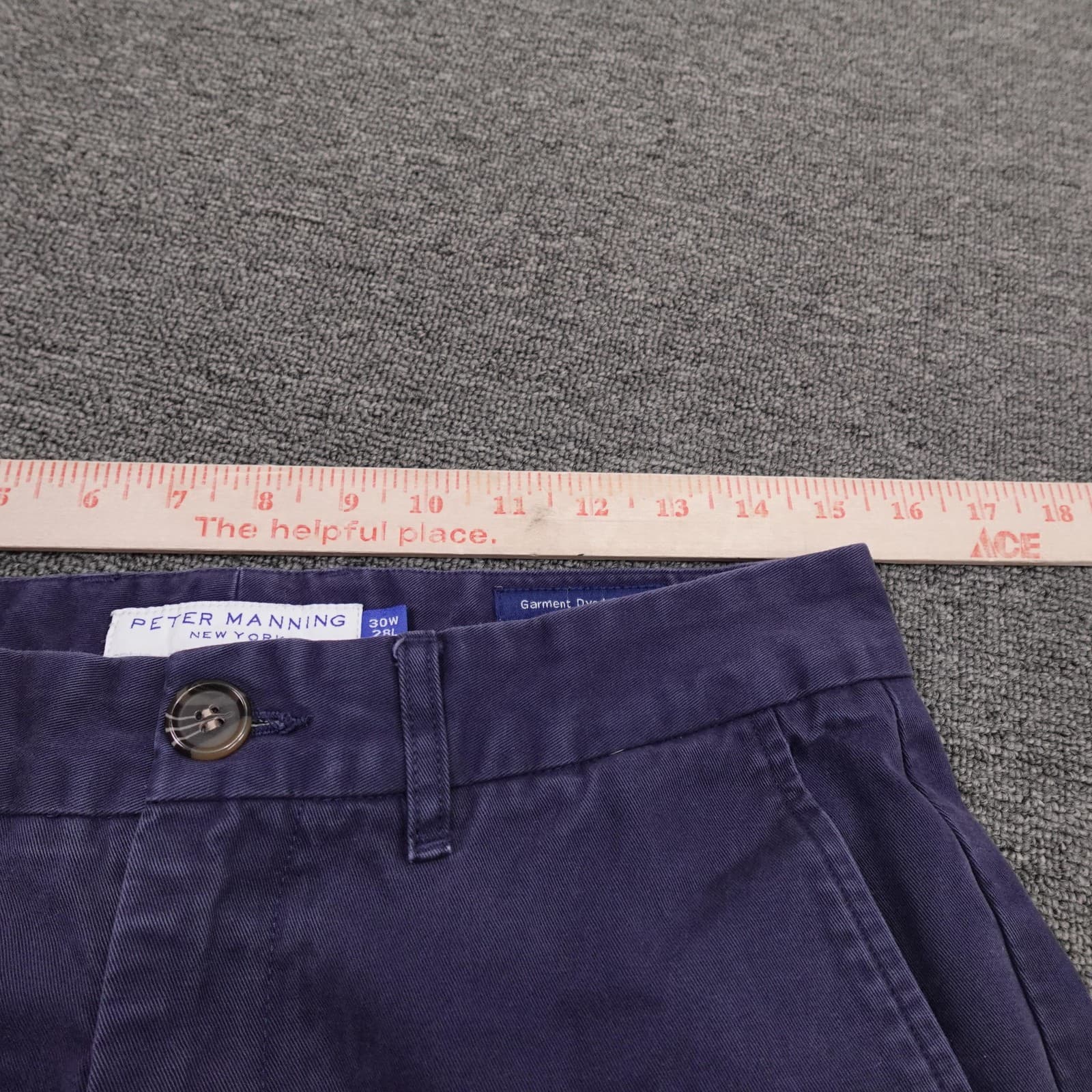 Peter Manning New York Pants Mens 30x27 Purple Slim Fit Chino Garment Dyed - Thumbnail 8