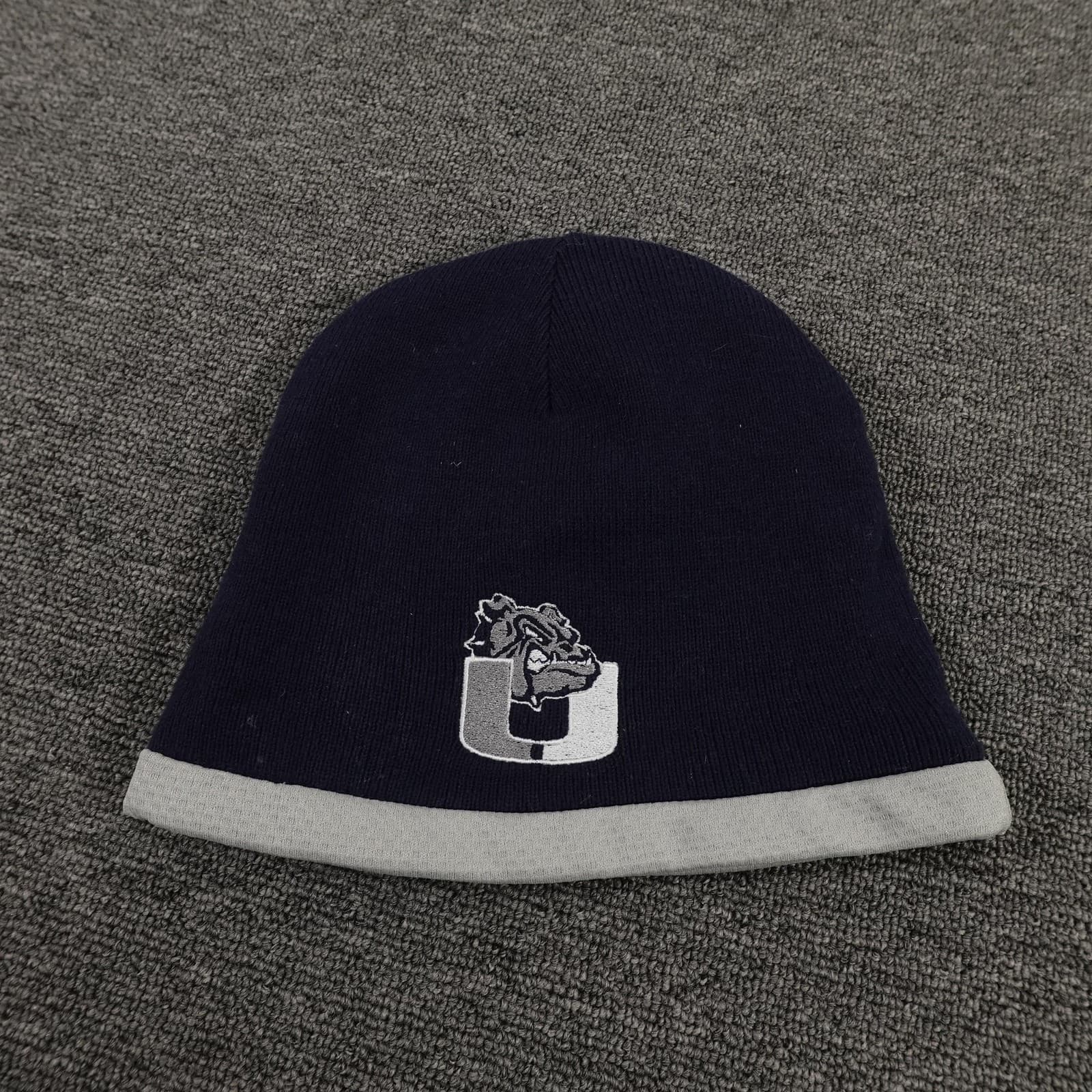 Bulldogs Hat Beanie Mens One Size Blue Gray Sport-Tek Knit Winter Warm