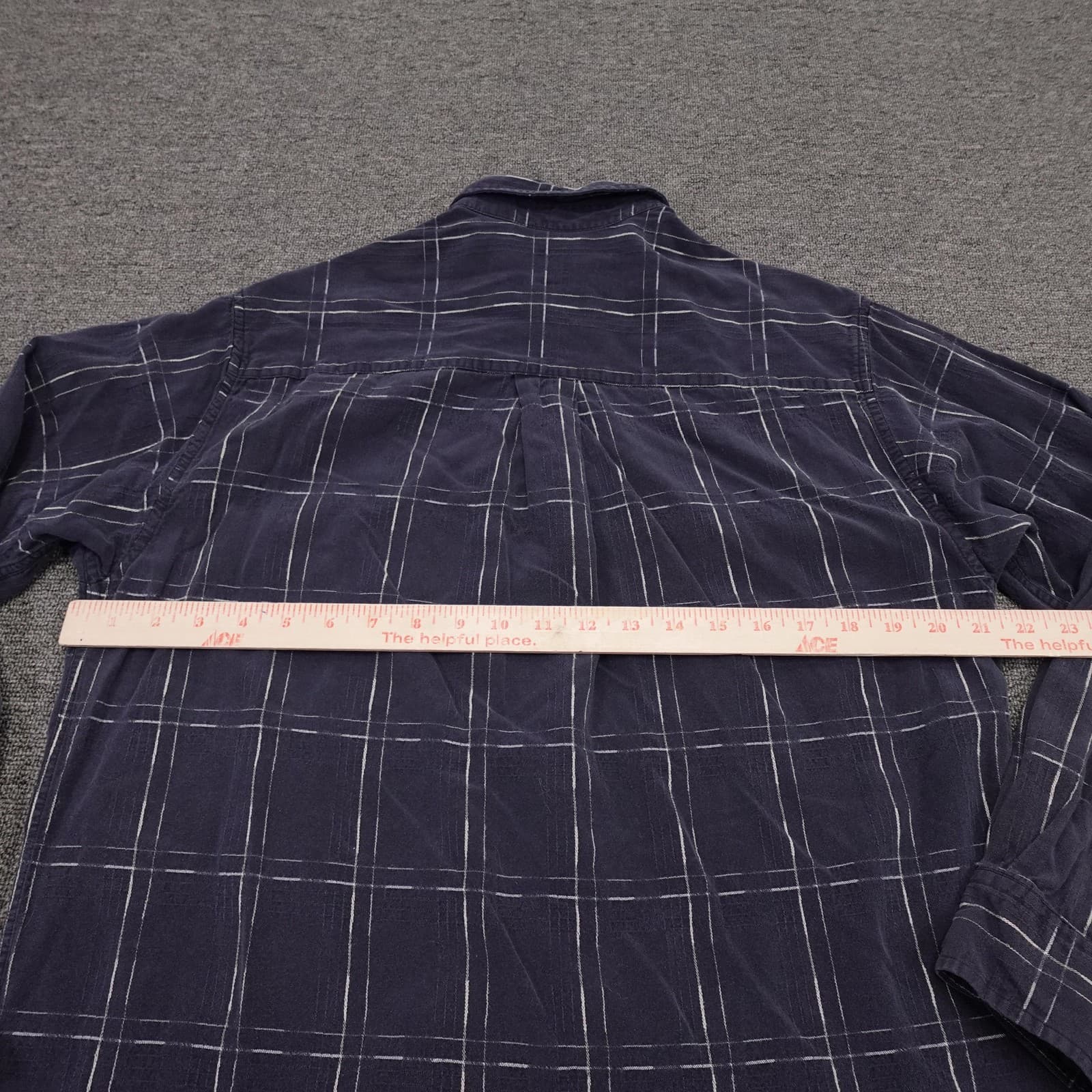 Vintage Bill Robinson Shirt Mens Medium Blue Plaid Long Sleeve Button Up Casual - Thumbnail 6