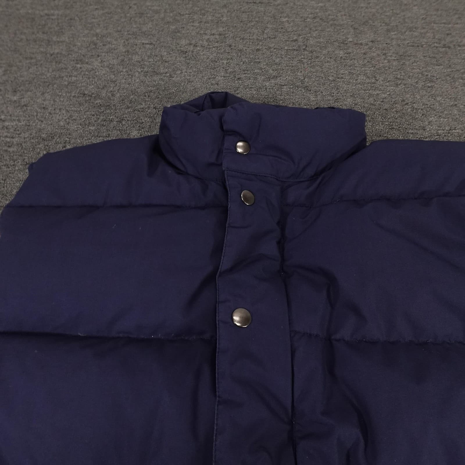 Vintage Woodlake Vest Mens Large Blue Down Puffer Snap Front Outdoor Insulated - Thumbnail 5