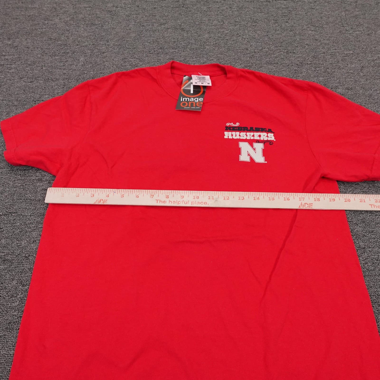 Nebraska Cornhuskers Shirt Mens Medium Red NCAA Football Comfort Colors Tee - Thumbnail 4