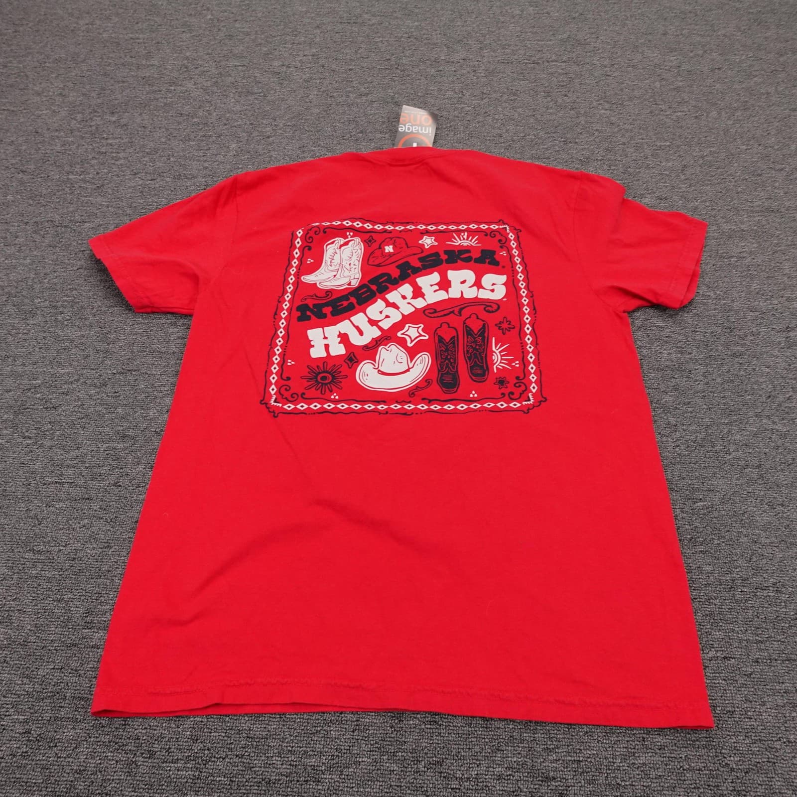 Nebraska Cornhuskers Shirt Mens Medium Red NCAA Football Comfort Colors Tee - Thumbnail 6