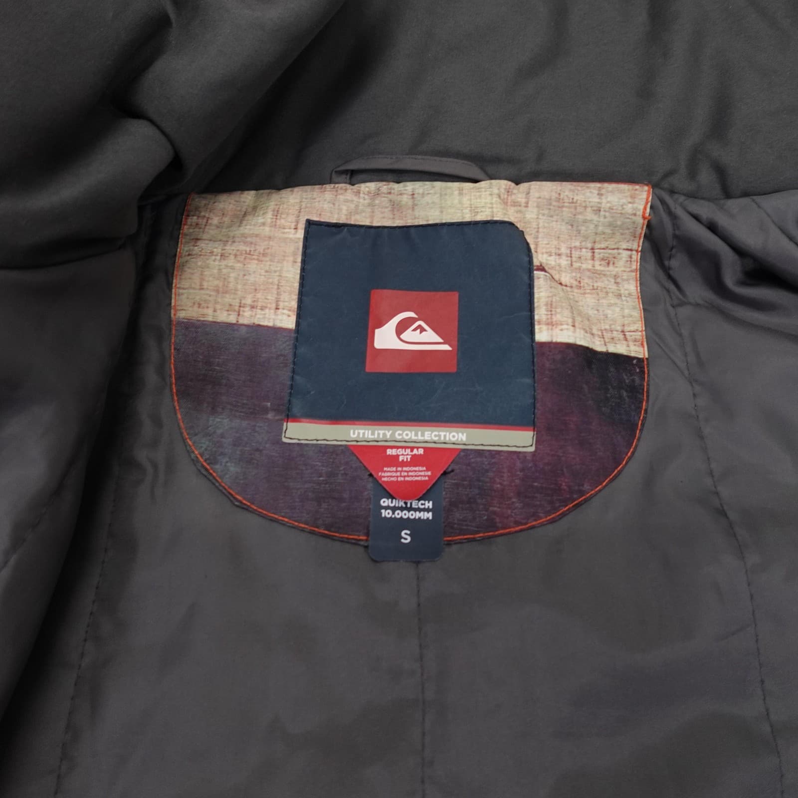 Quiksilver Jacket Mens Small Multicolor Stripe Hooded Insulated Ski Snowboard - Thumbnail 7