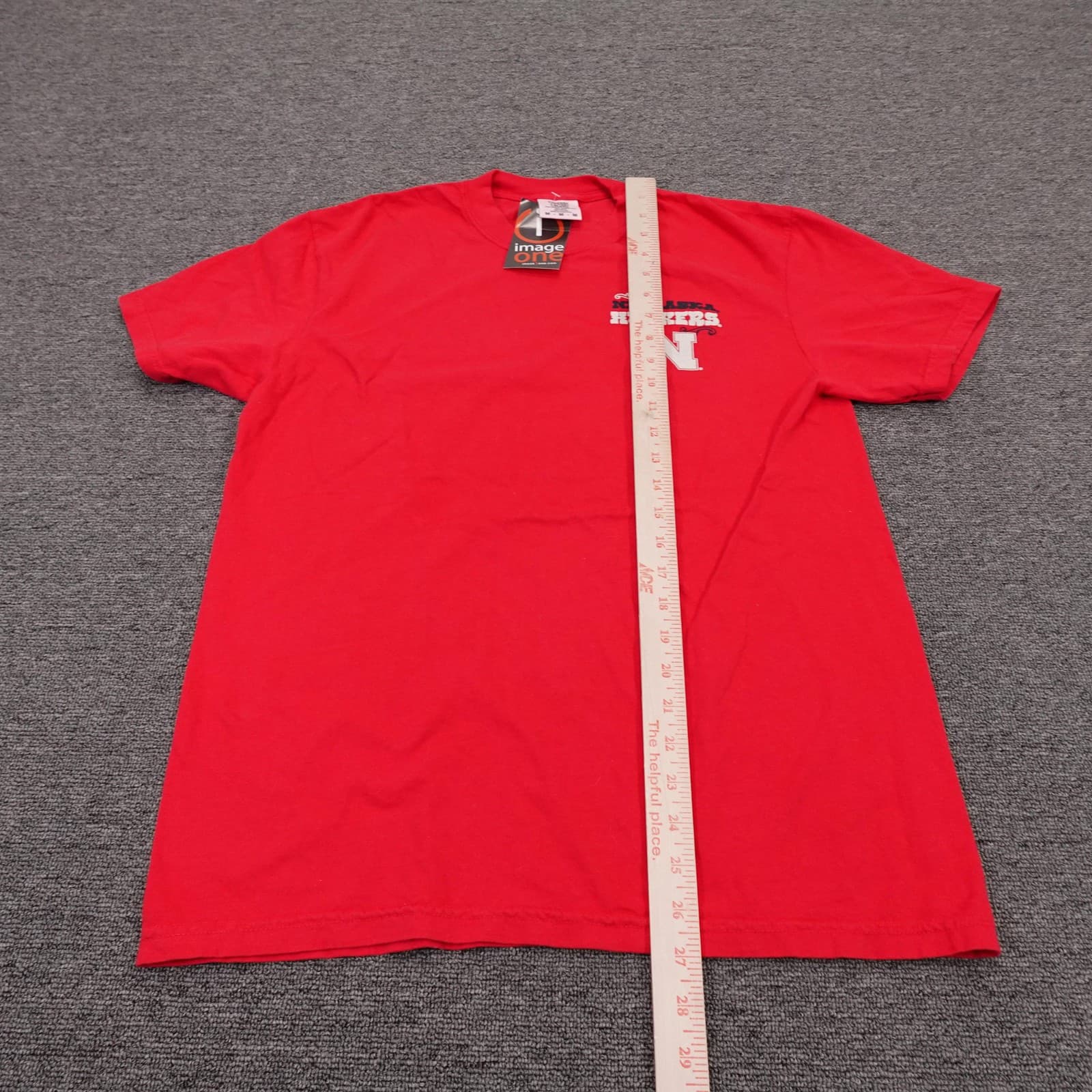 Nebraska Cornhuskers Shirt Mens Medium Red NCAA Football Comfort Colors Tee - Thumbnail 5
