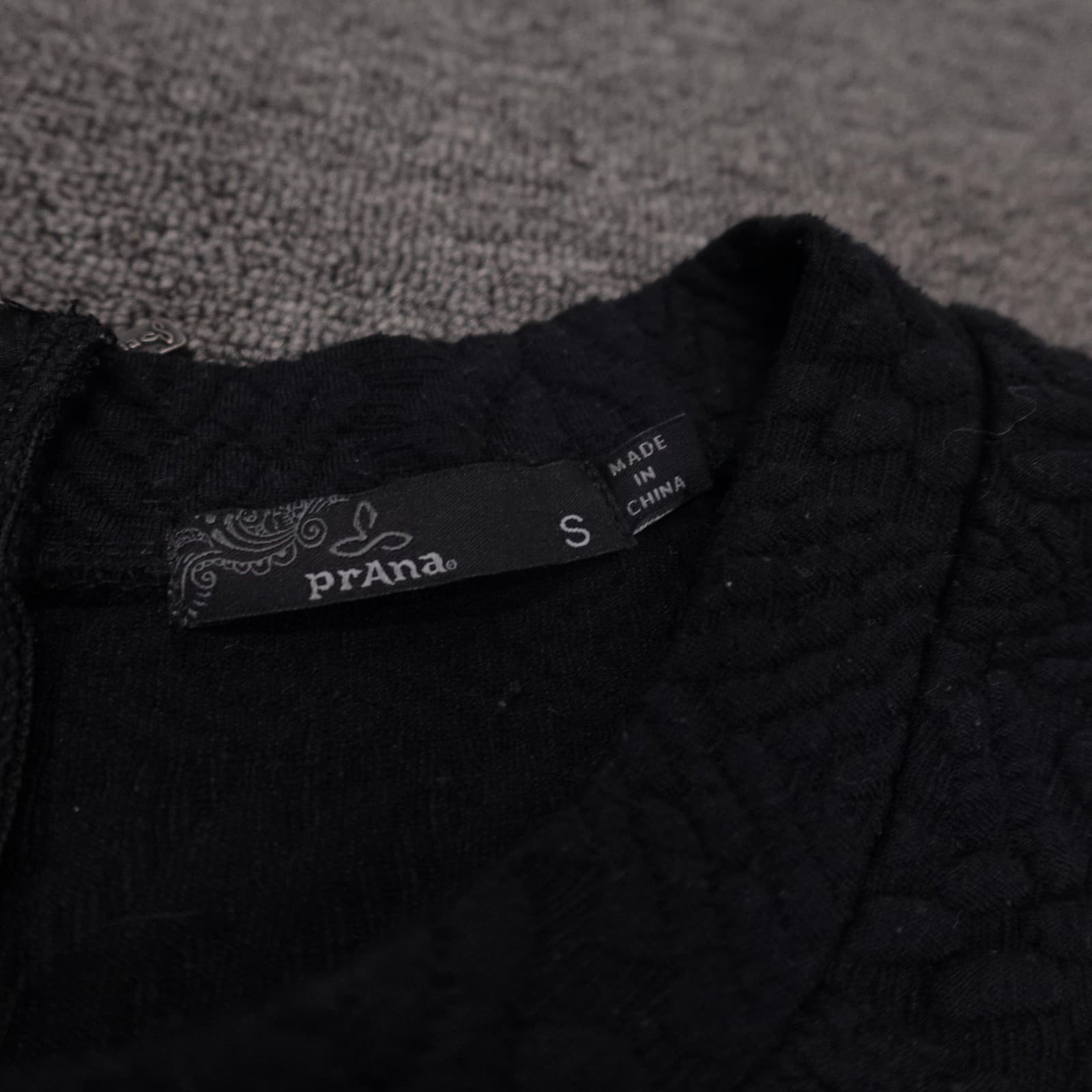 PrAna Dress Womens Small Black Long Sleeve Textured Sweater Knit Short Casual - Thumbnail 3