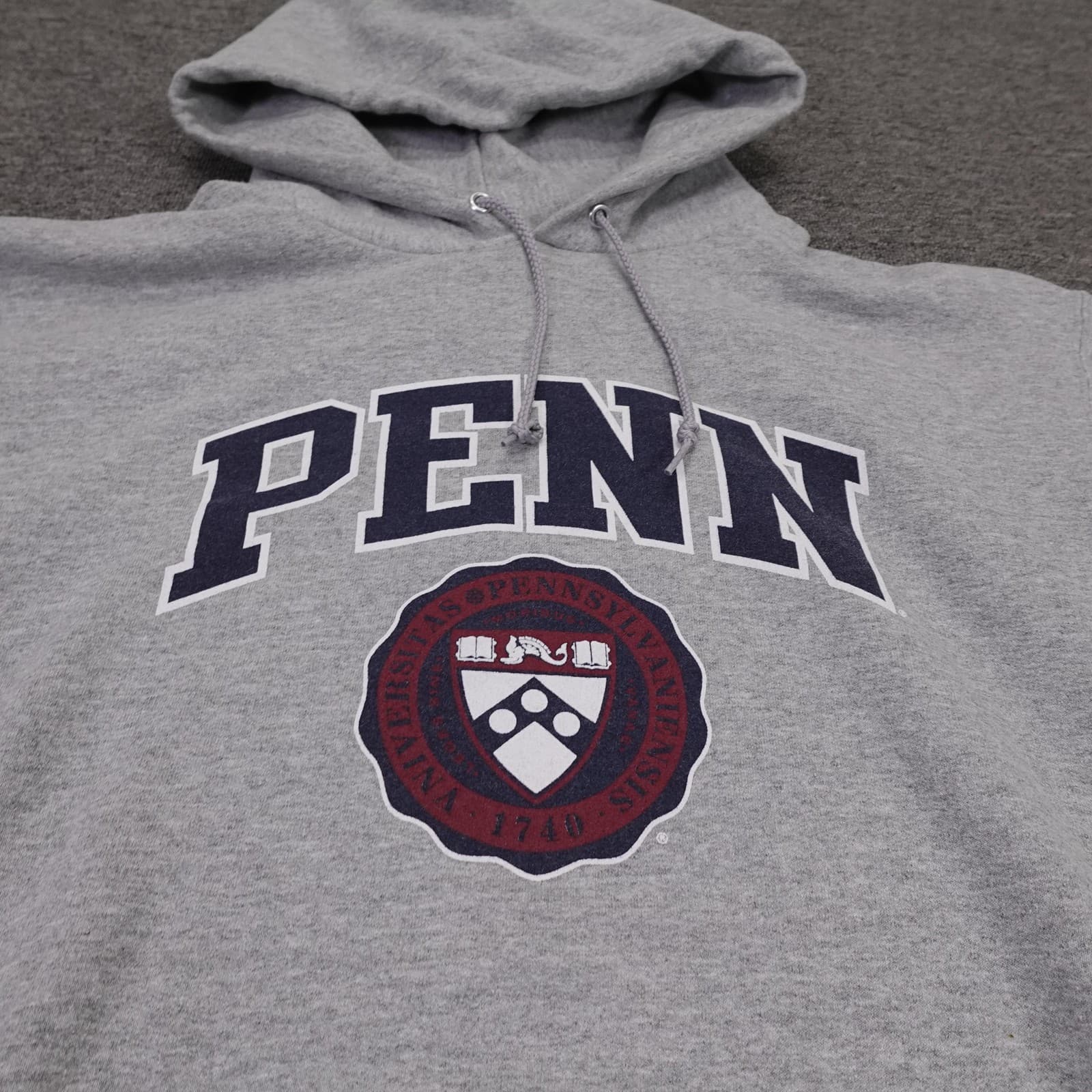 Penn Hoodie Mens Large Gray Champion Fleece Pullover University Logo Graphic - Thumbnail 4