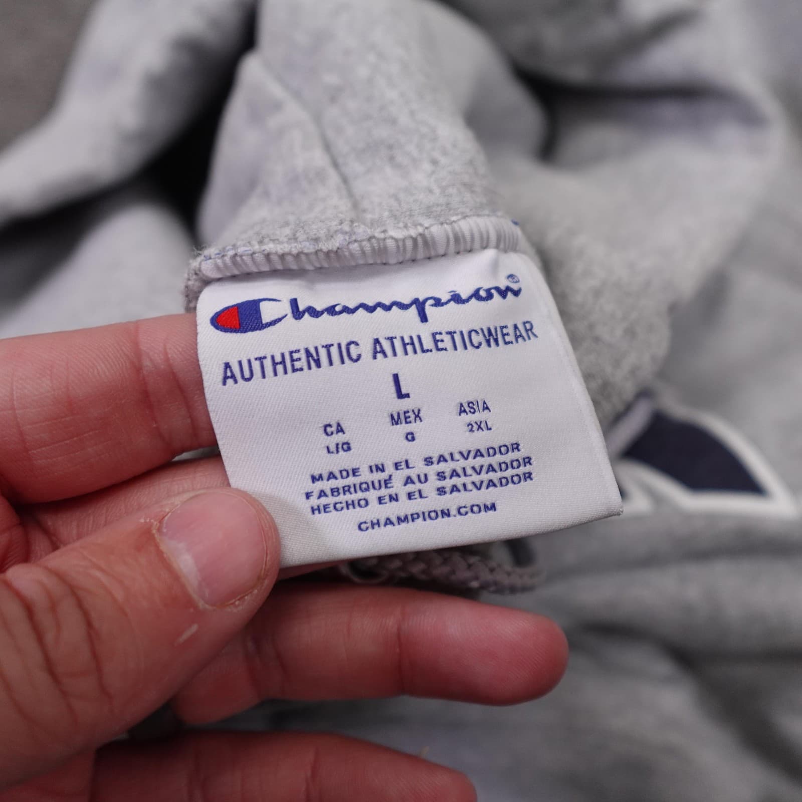 Penn Hoodie Mens Large Gray Champion Fleece Pullover University Logo Graphic - Thumbnail 5