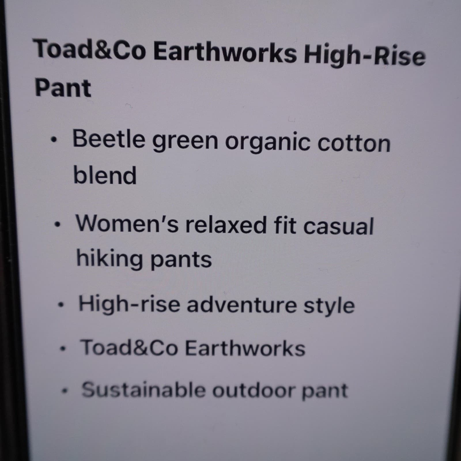 Toad&Co Pants 0 Green Organic Earthworks High Rise Hiking Stretch Outdoor - Thumbnail 14