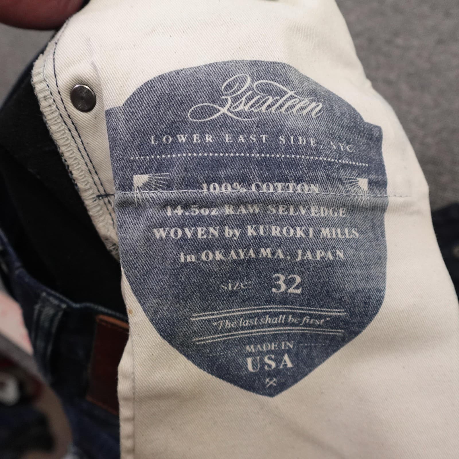 3sixteen ST-120X Jeans Mens 32x30 Blue Raw Selvedge Slim Tapered Denim Made USA - Thumbnail 10
