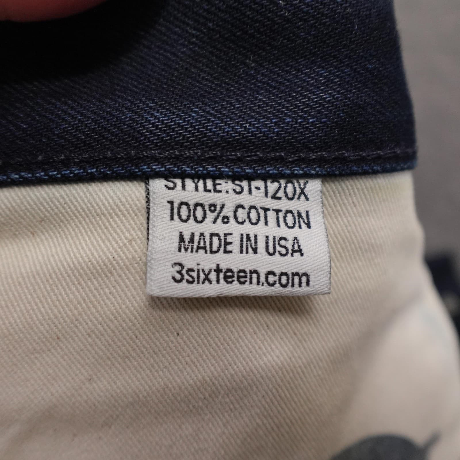 3sixteen ST-120X Jeans Mens 32x30 Blue Raw Selvedge Slim Tapered Denim Made USA - Thumbnail 9