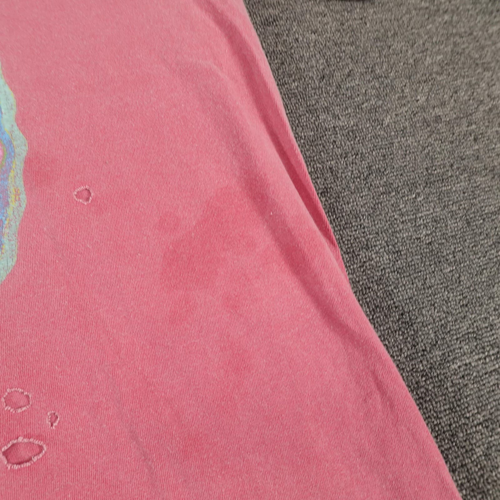 Nirvana Shirt Mens S/M Pink Nevermind Smiley Face Distressed Band Graphic Tee - Thumbnail 4