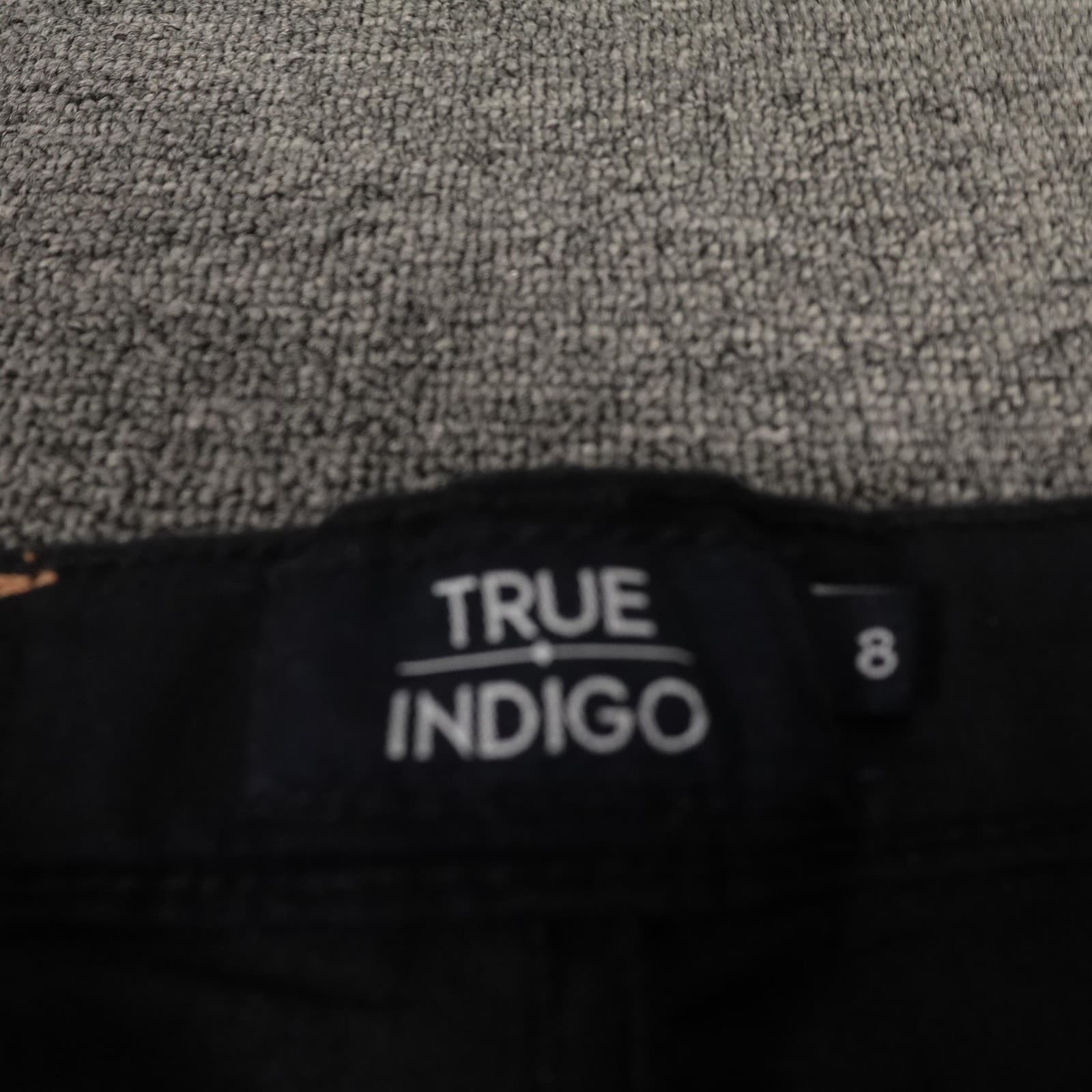 True Indigo Jeans Youth 8 Black Straight Dark Wash Casual Denim T22-970B - Thumbnail 5