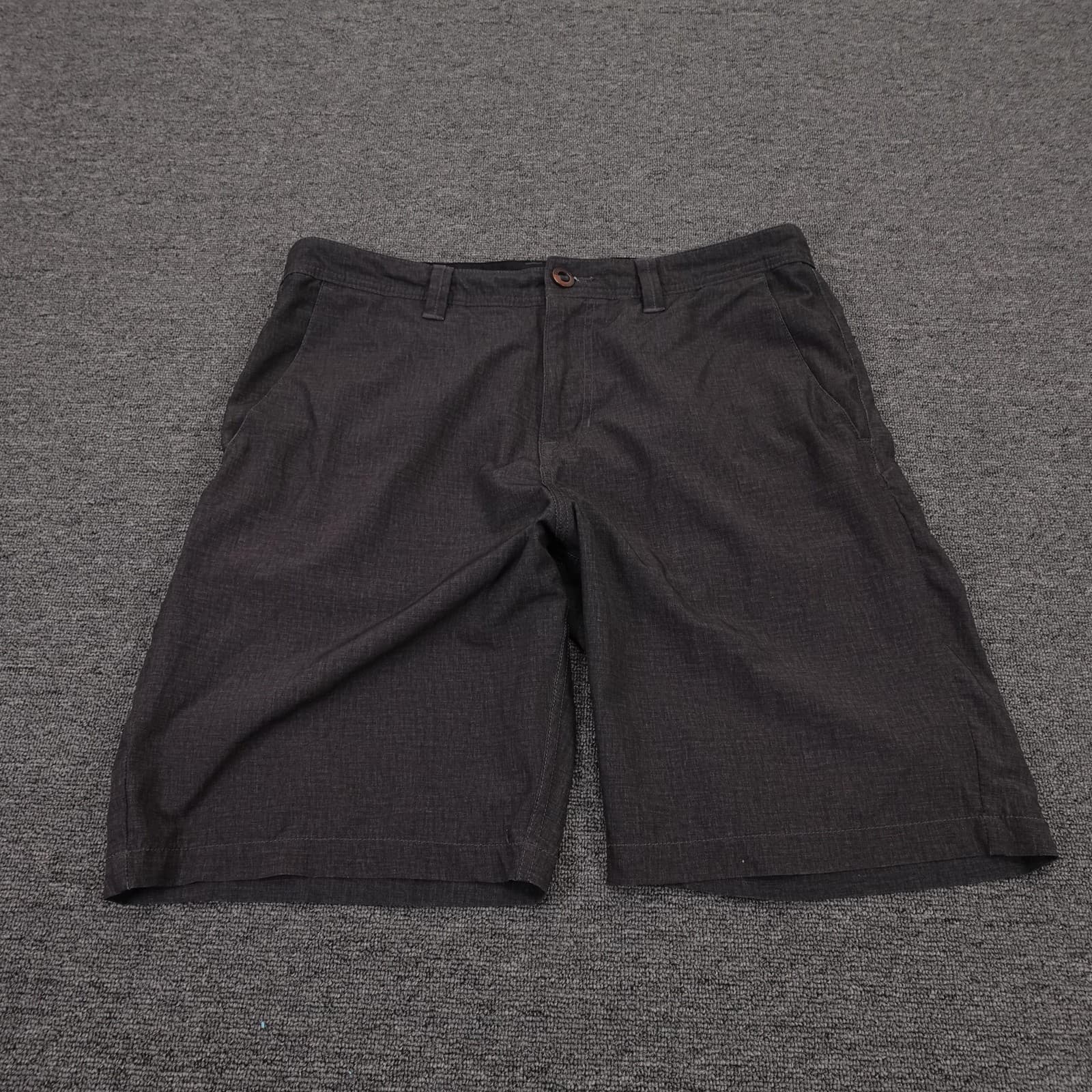 Volcom Shorts Mens 33 Gray Chino Flat Front 11 Inseam Casual Skate Summer