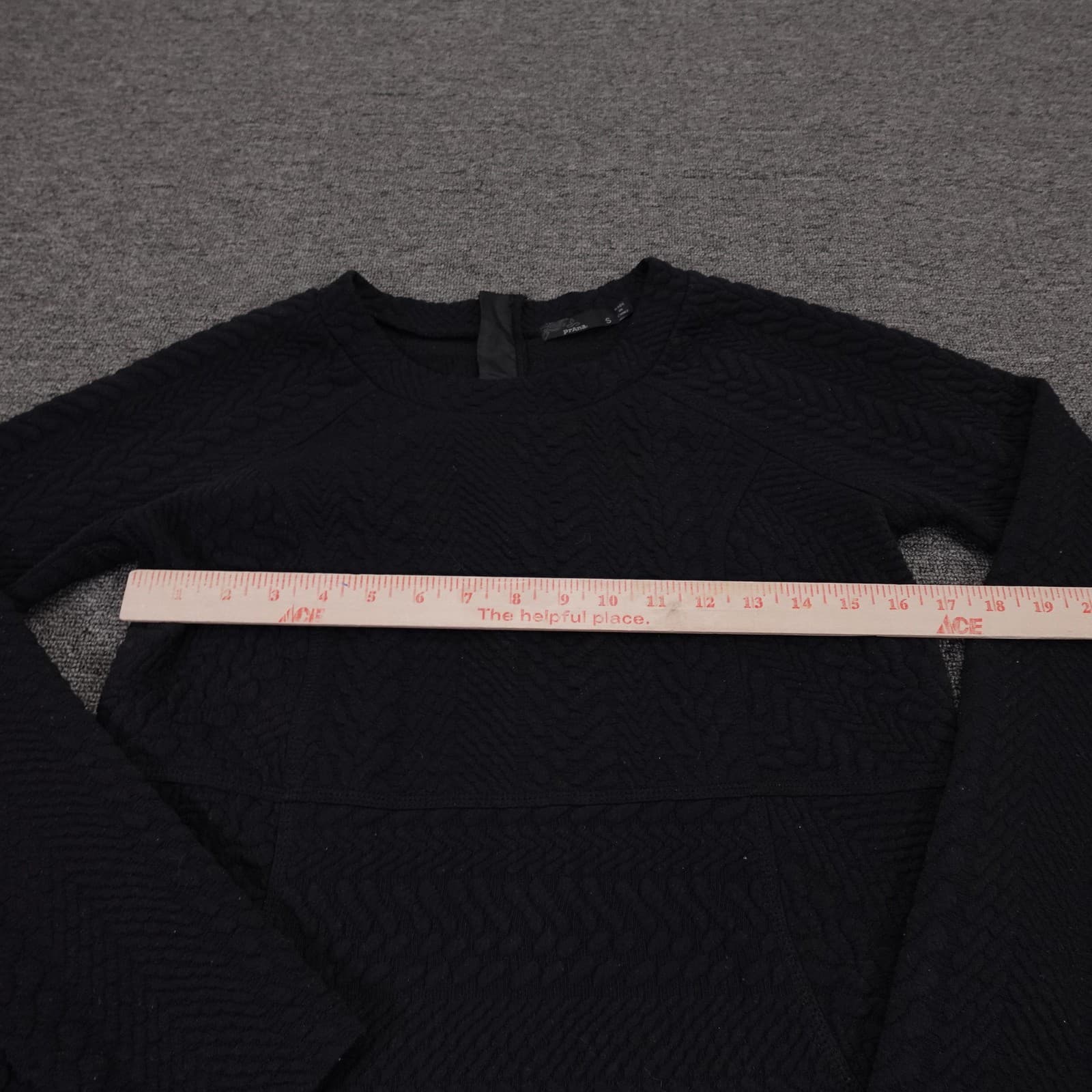 PrAna Dress Womens Small Black Long Sleeve Textured Sweater Knit Short Casual - Thumbnail 4