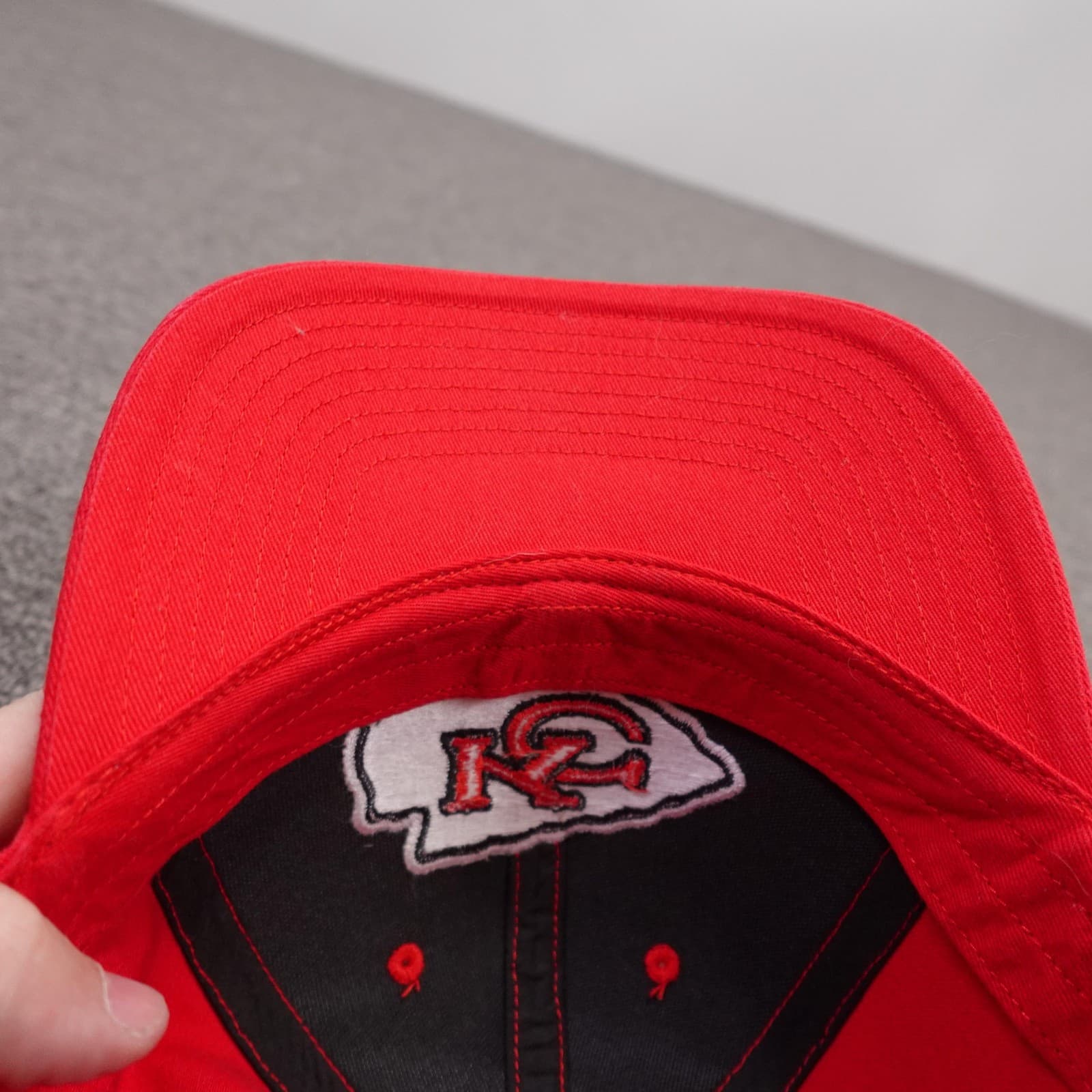 Kansas City Chiefs Hat Cap Strap Back Mens One Size Red NFL Football MVP '47 - Thumbnail 5