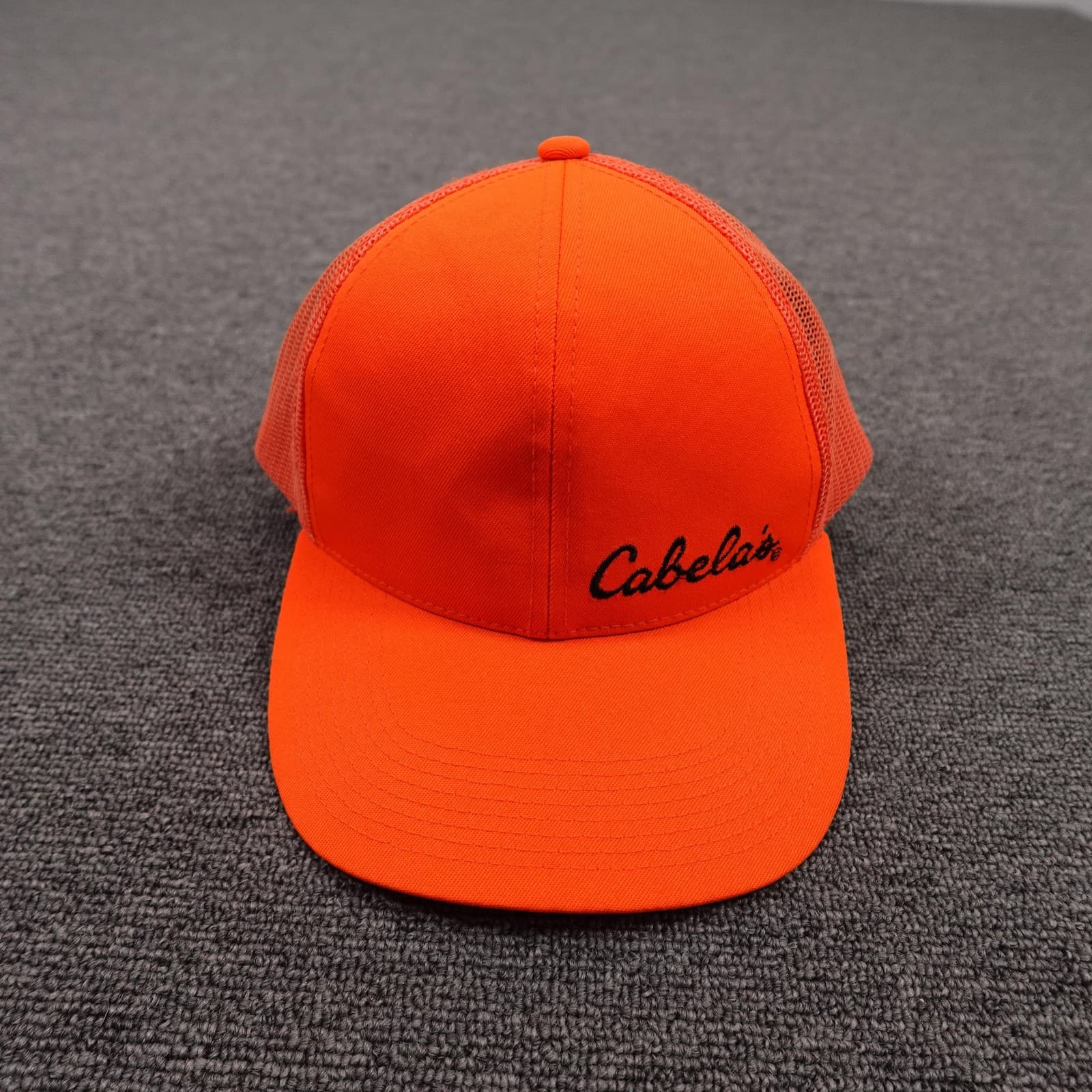 Cabela's Hat Cap Snap Back Mens One Size Blaze Orange Mesh Trucker Hunting