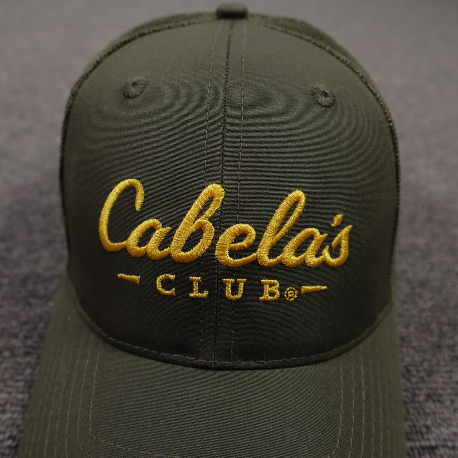 Cabela's Club Hat Cap Snap Back Mens One Size Green Mesh Trucker Baseball - Thumbnail 2