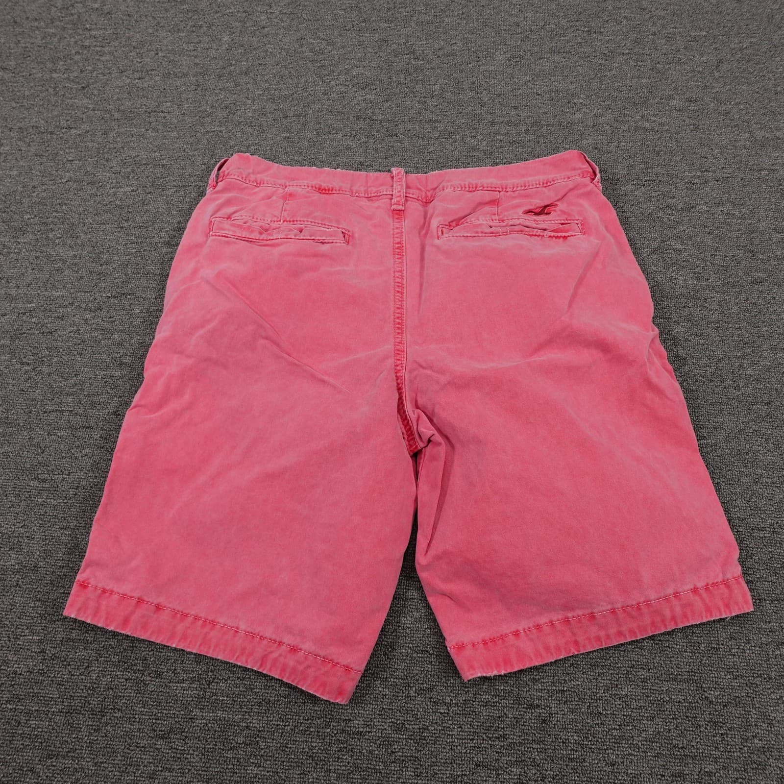 Hollister Shorts Mens 33 Pink Chino Canvas Cotton 11 Inseam Casual Travel Summer - Thumbnail 5