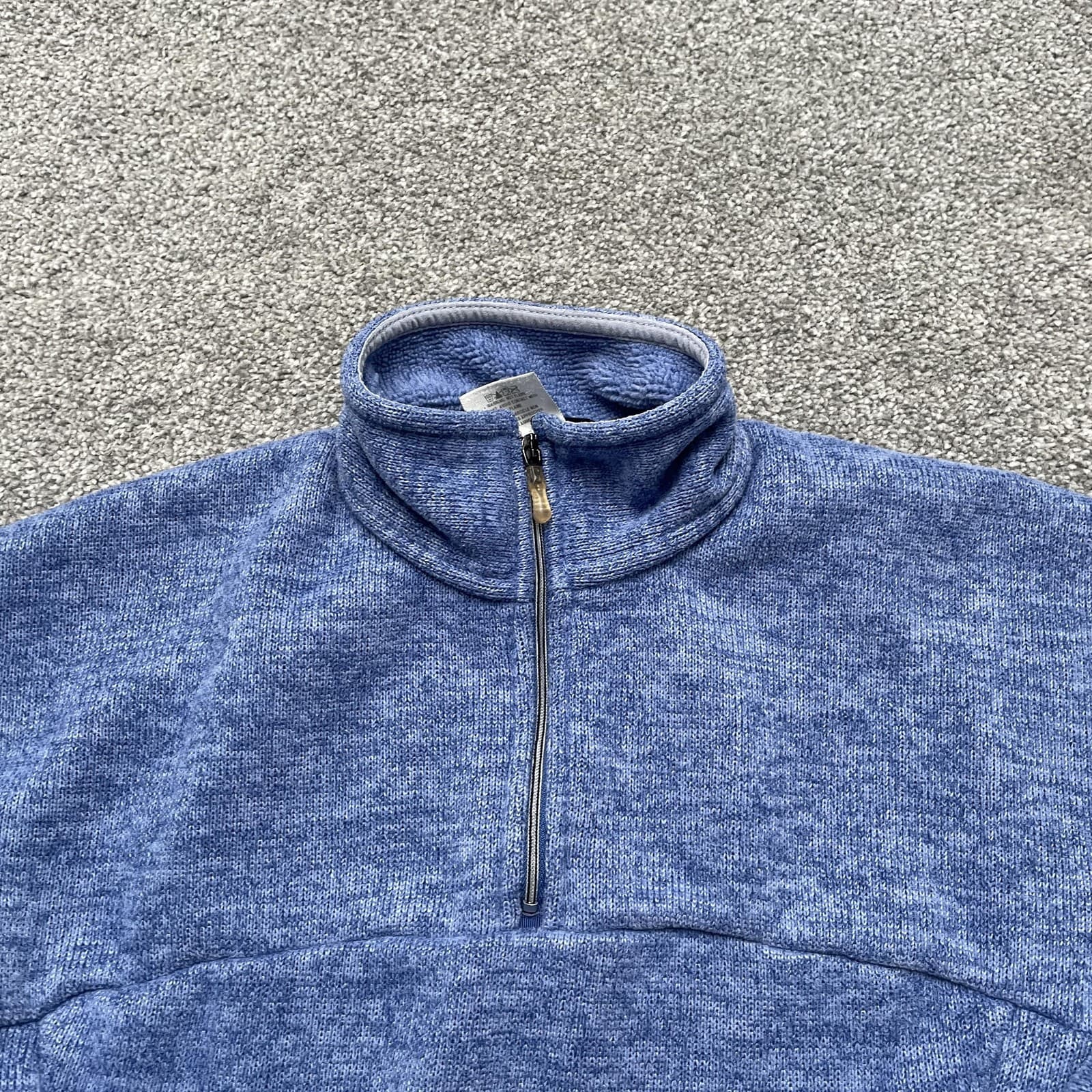 Vintage Patagonia Sweater Womens XS Blue Synchilla 1/4 Zip Fleece Made USA 2005 - Thumbnail 2