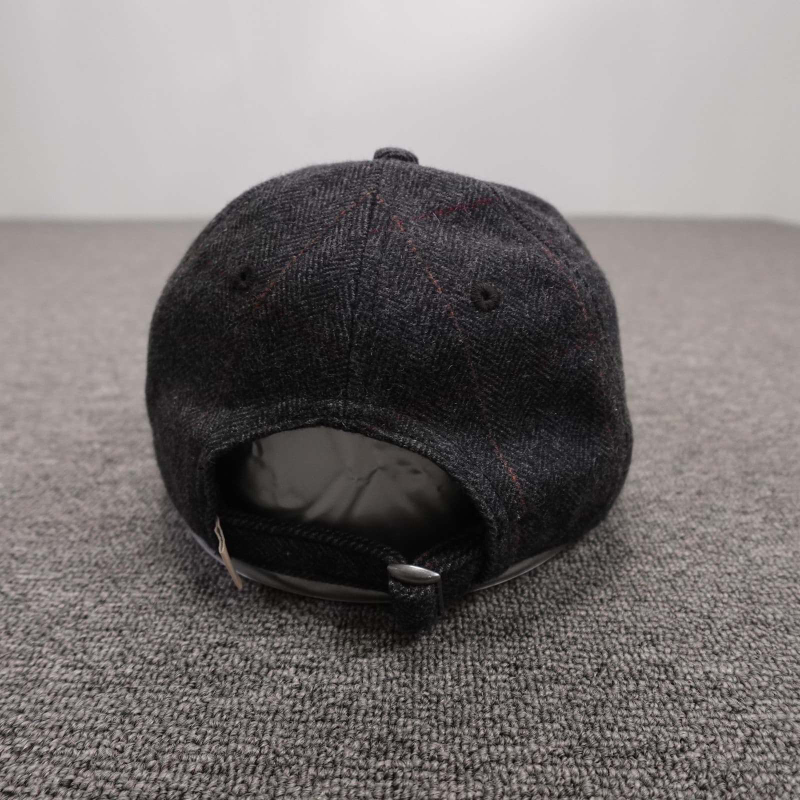 Quagga Hat Cap Strap Back Mens One Size Gray Herringbone Tweed Underbrim Floral - Thumbnail 3