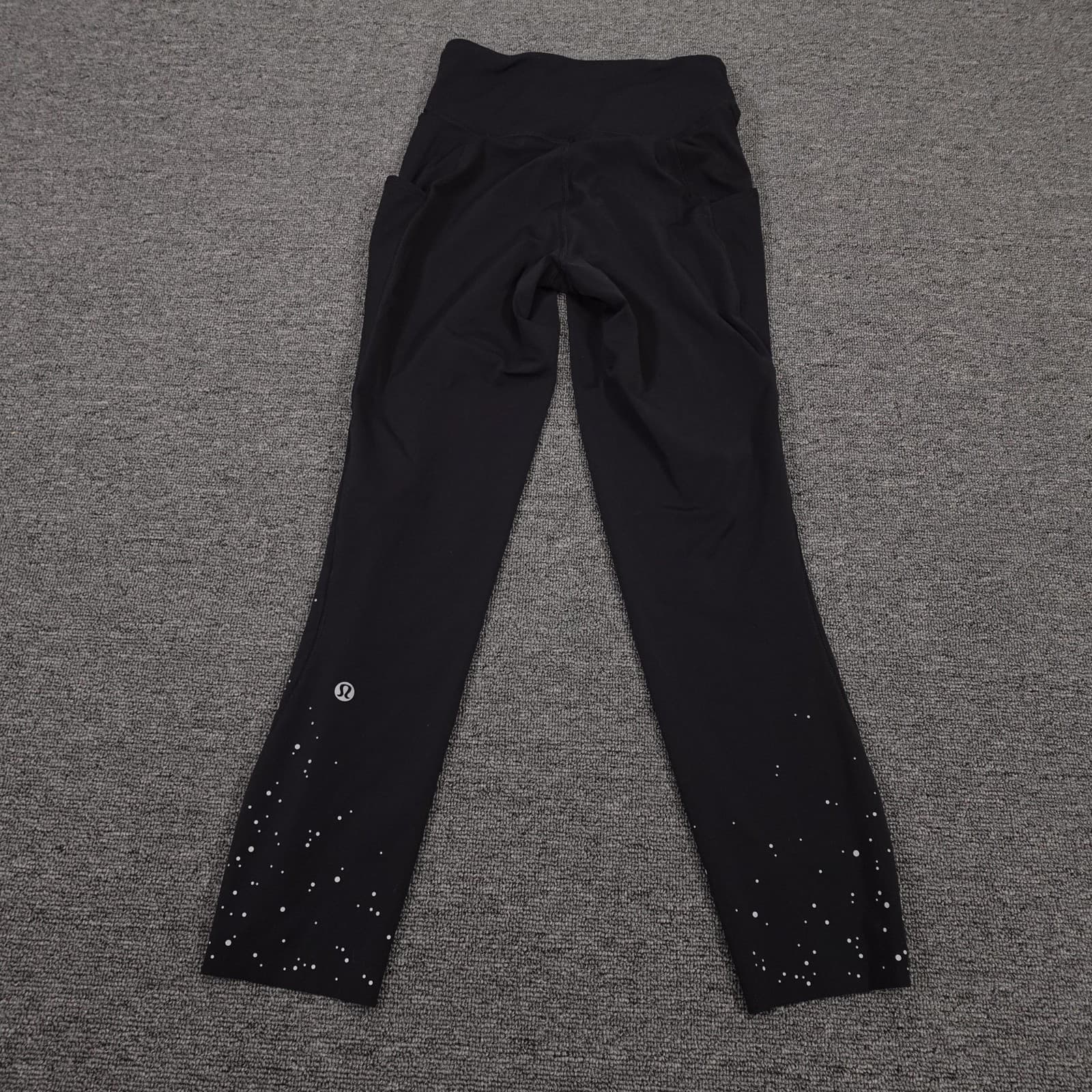 Lululemon Leggings Womens 4 Black High Rise Reflective Dot Pocket Yoga Athletic - Thumbnail 3