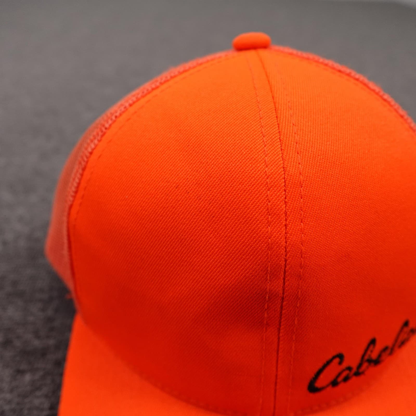 Cabela's Hat Cap Snap Back Mens One Size Blaze Orange Mesh Trucker Hunting - Thumbnail 3