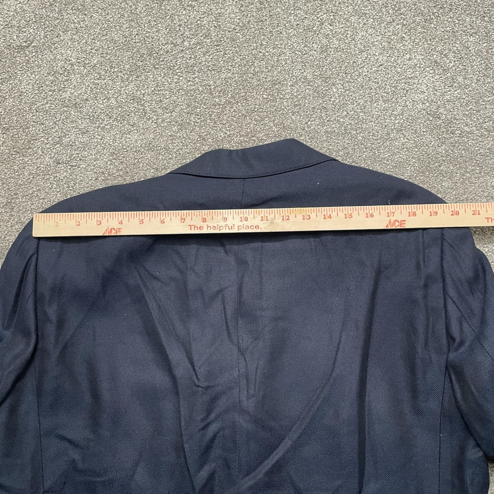 Saks Fifth Avenue Blazer Mens 42L Navy 3 Button Bamboo Notch Lapel Double Vent - Thumbnail 9