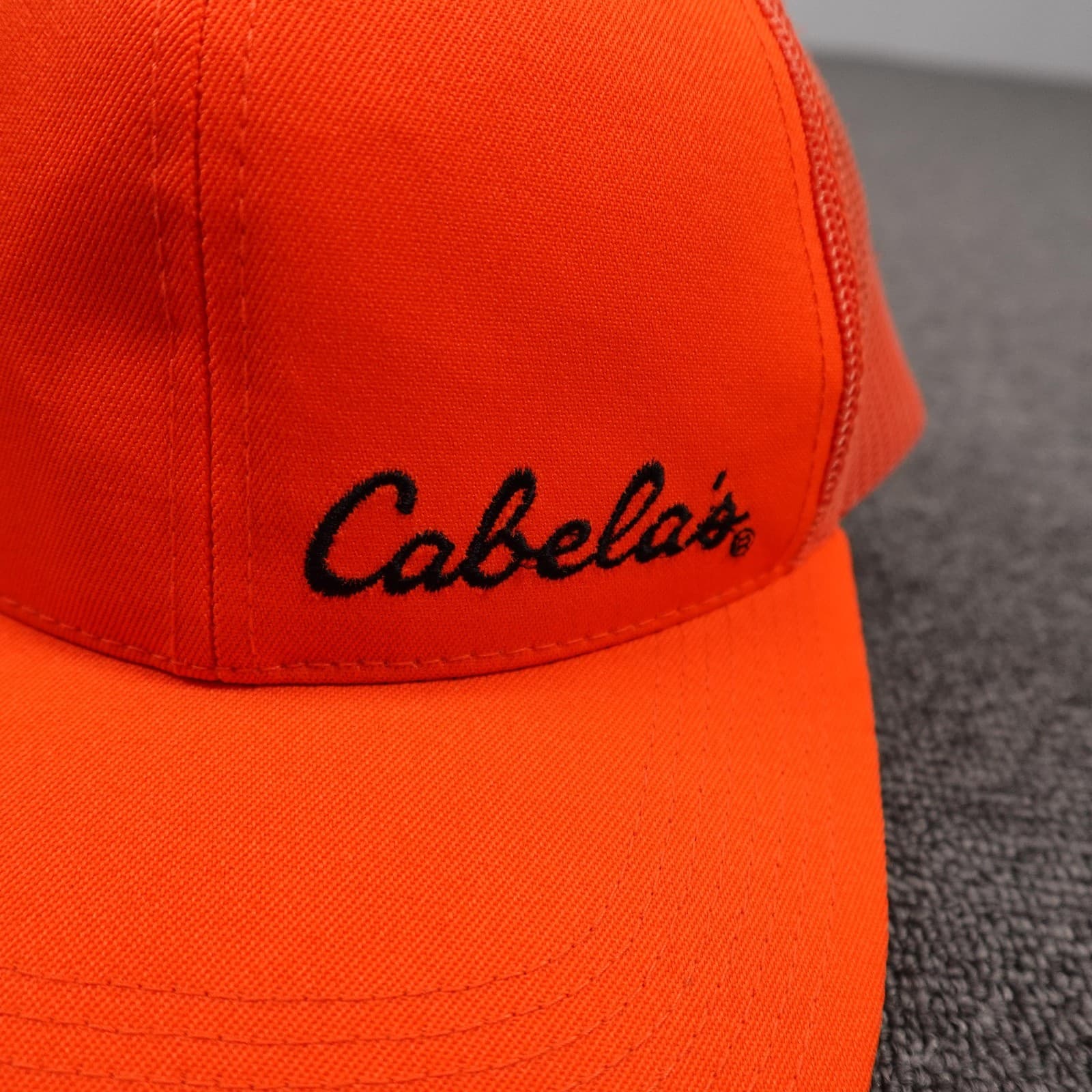 Cabela's Hat Cap Snap Back Mens One Size Blaze Orange Mesh Trucker Hunting - Thumbnail 2