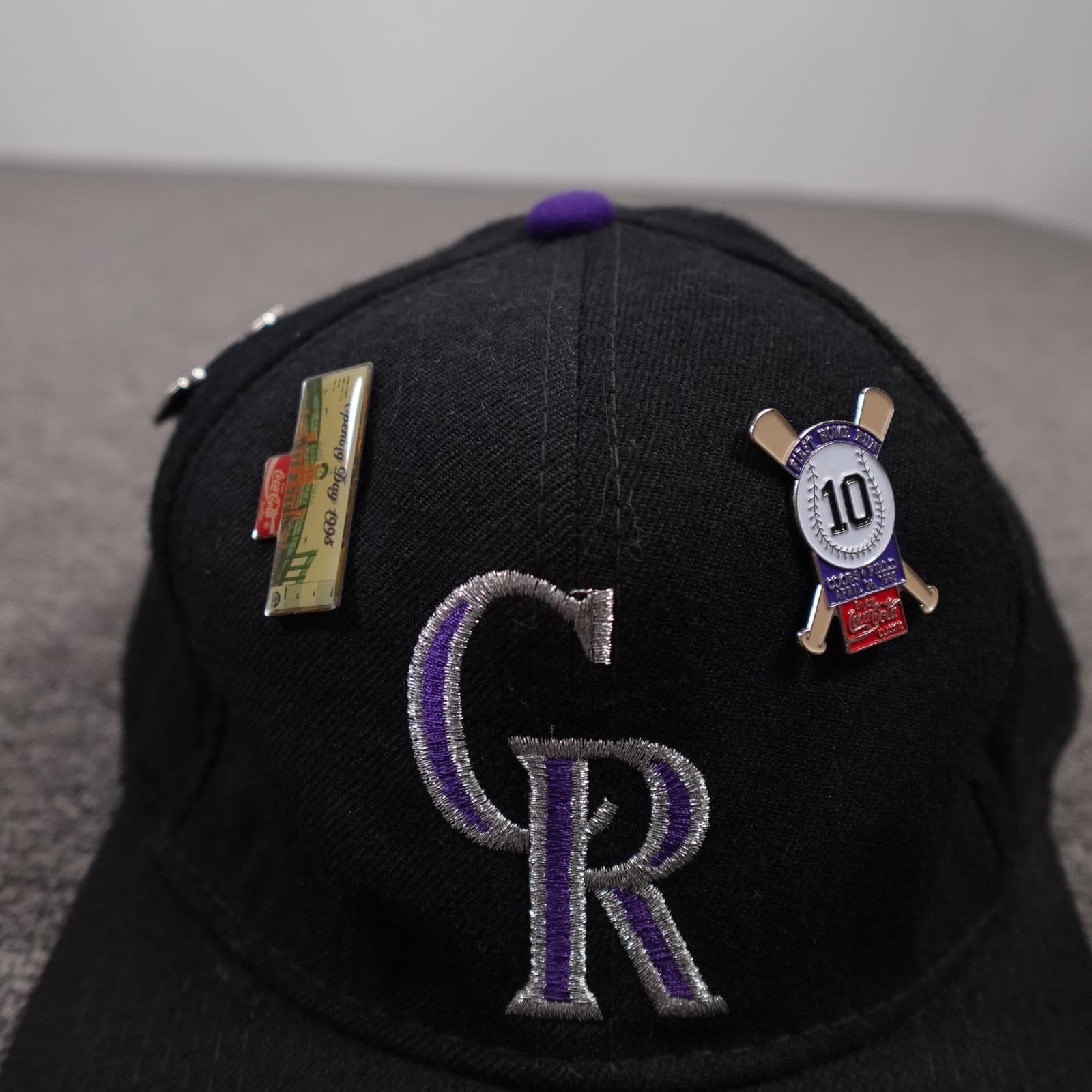 Vintage Colorado Rockies Hat Cap Fitted Mens 7 1/4 Black MLB Sports Specialties - Thumbnail 2