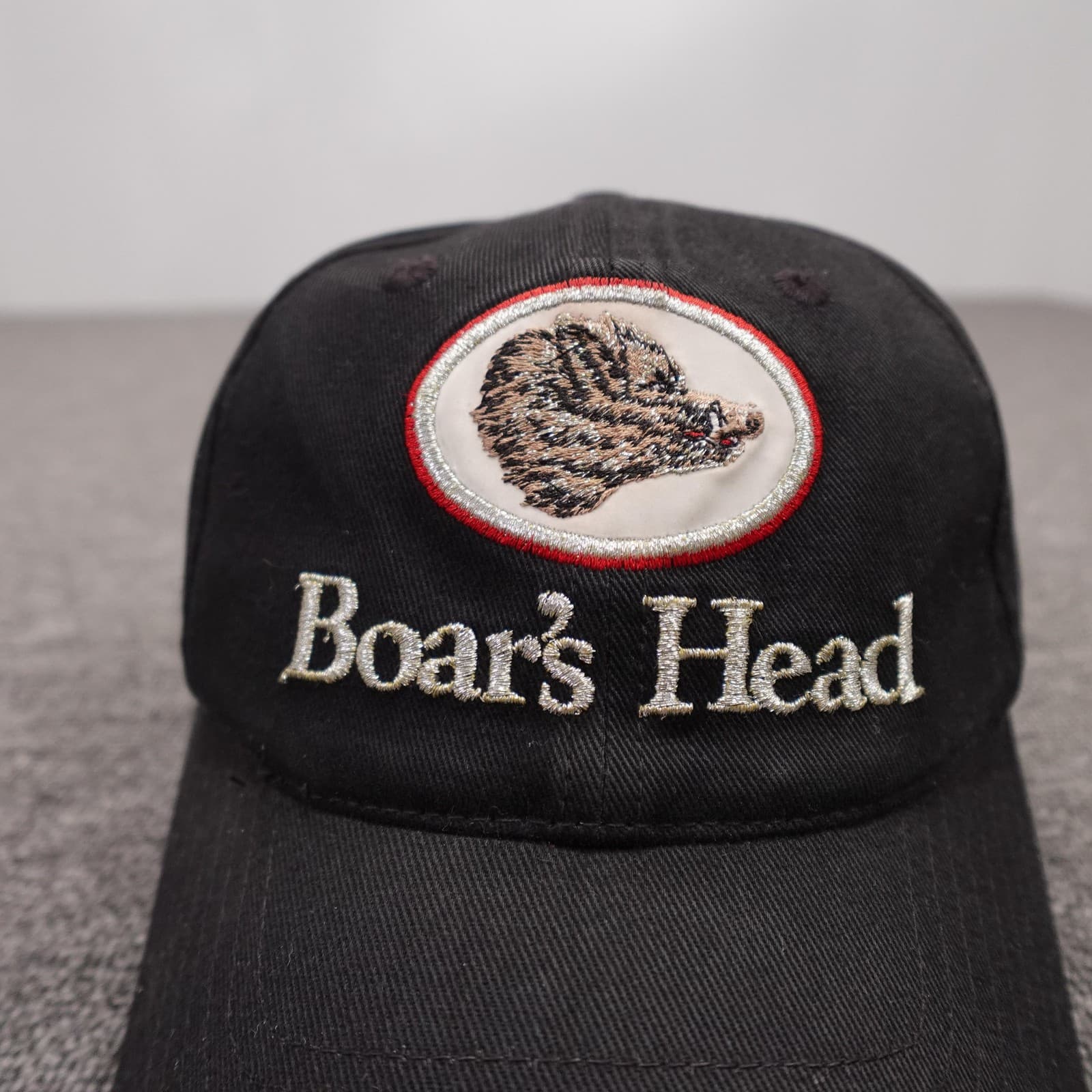 Boar's Head Brand Hat Cap Snap Back Mens One Size Black Twill Baseball Logo - Thumbnail 2