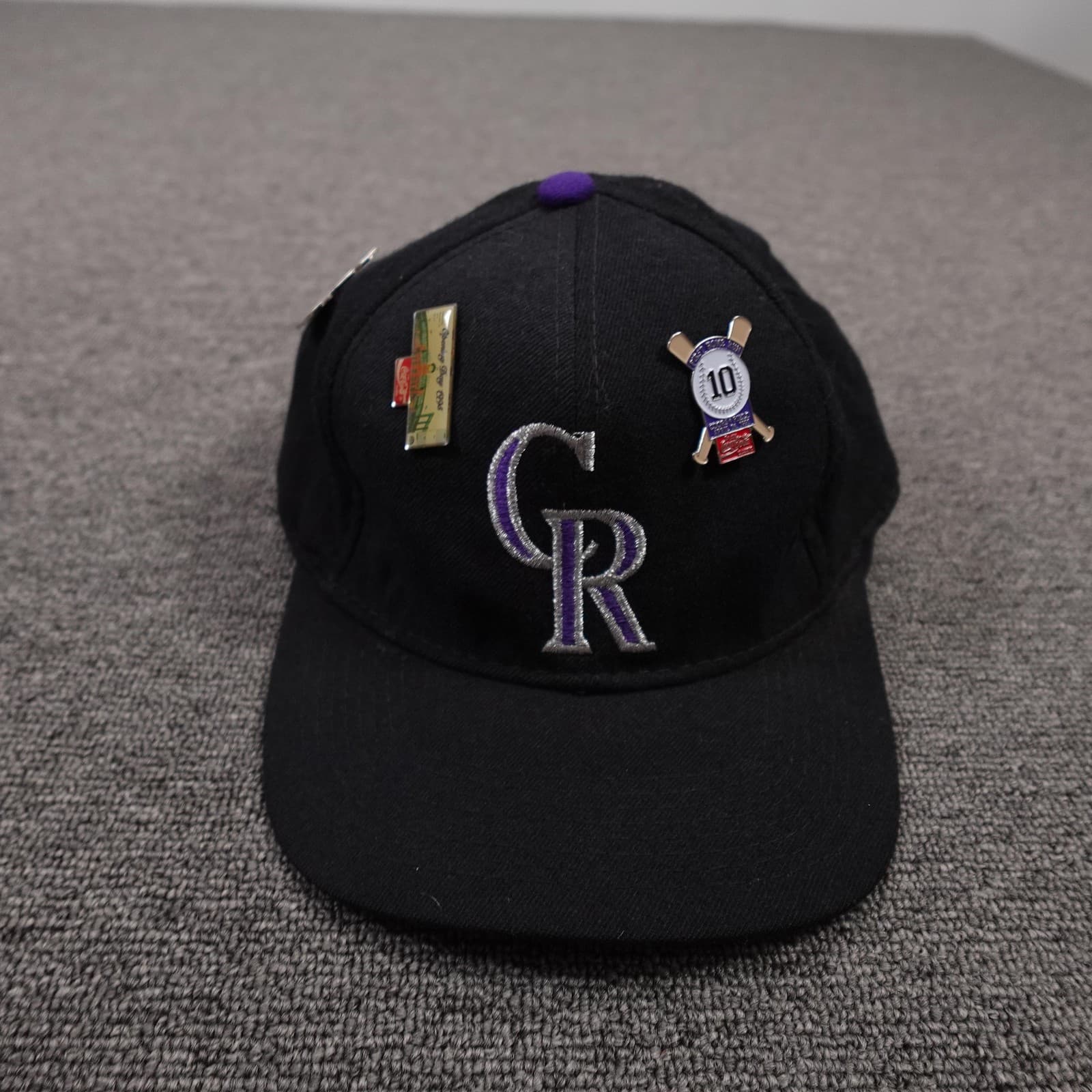 Vintage Colorado Rockies Hat Cap Fitted Mens 7 1/4 Black MLB Sports Specialties