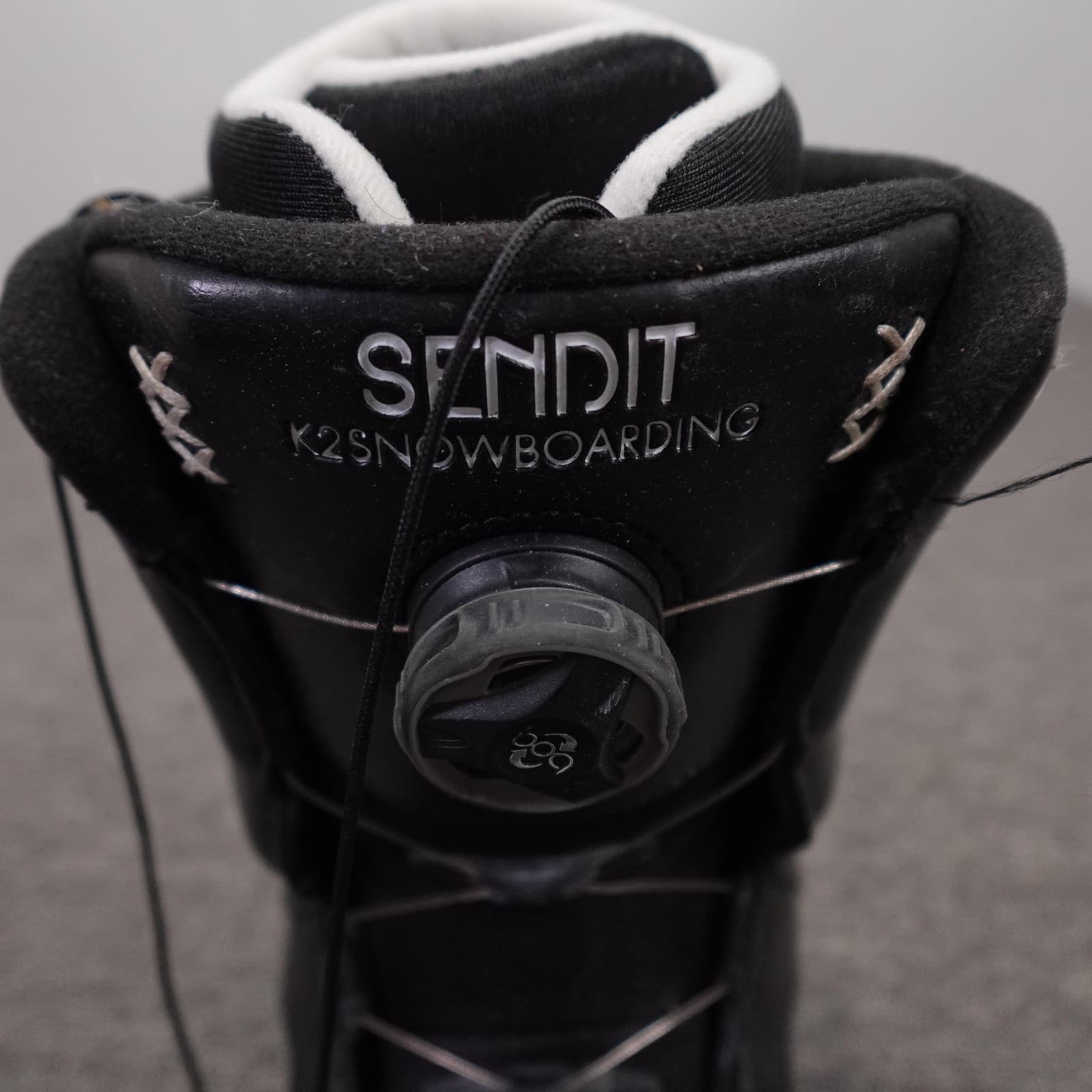 K2 Sendit BOA Snowboard Boots Womens 9 Black White Dial Lacing Rubber Sole - Thumbnail 13