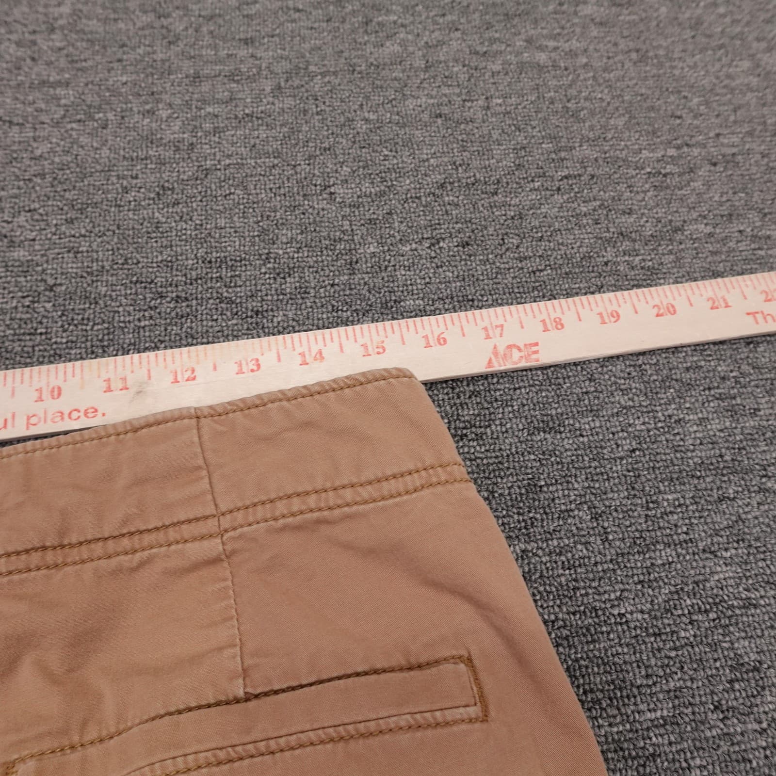Hollister Shorts Mens 30 Beige Cali Longboard Chino 11 Inseam Frayed Hem Casual - Thumbnail 6