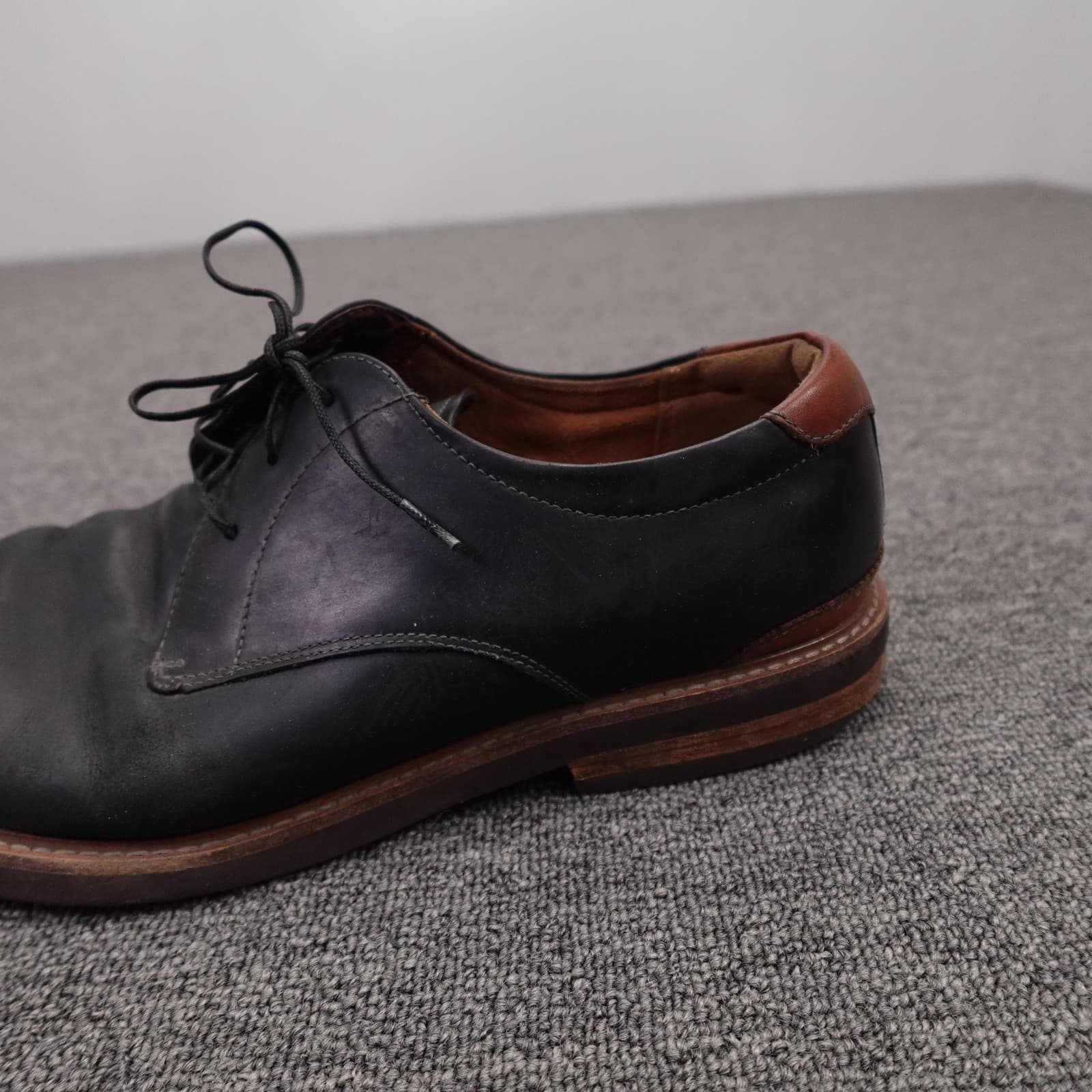 Florsheim Shoes Mens 10 Black Leather Derby Lace Up Dress Round Toe 14272-010 - Thumbnail 3
