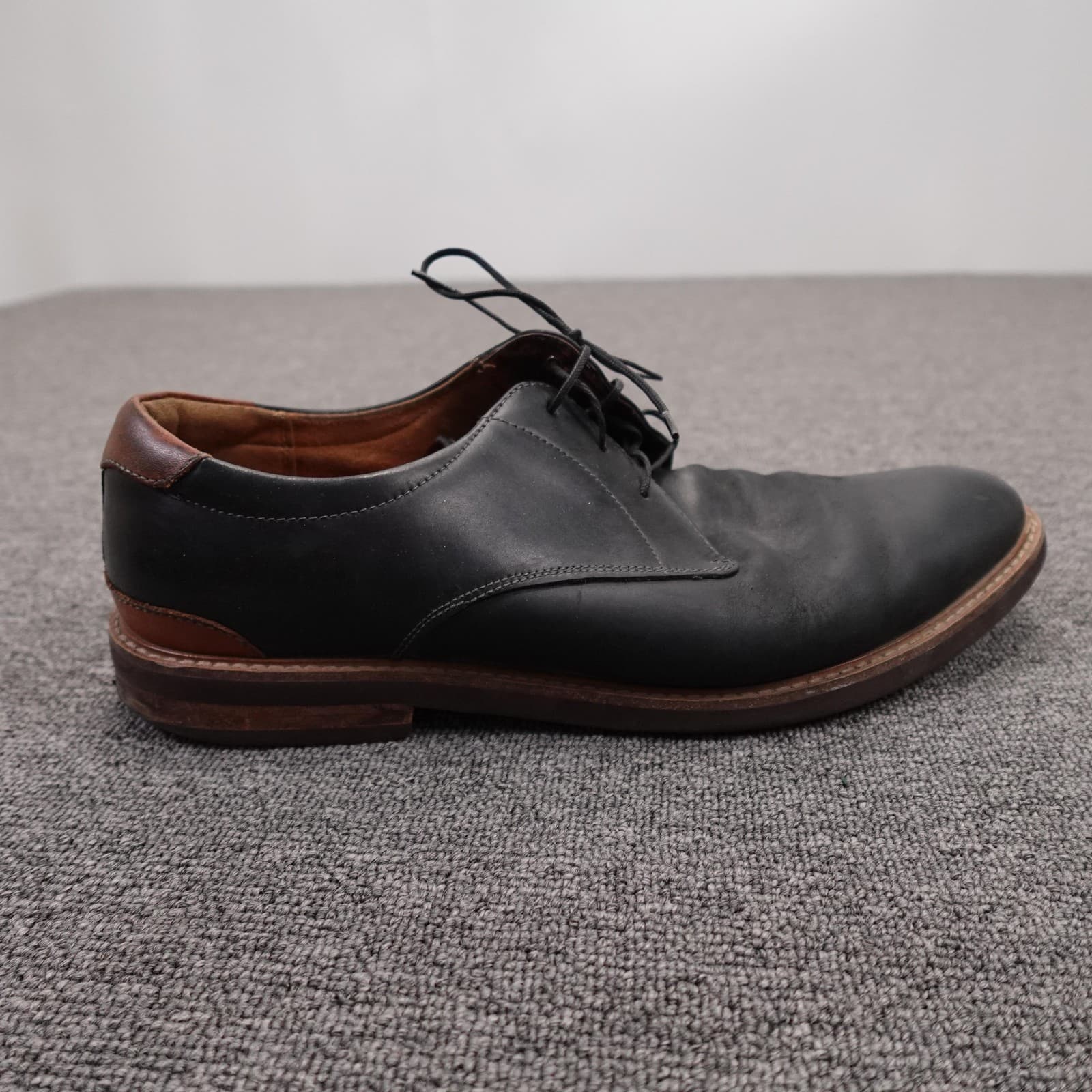 Florsheim Shoes Mens 10 Black Leather Derby Lace Up Dress Round Toe 14272-010 - Thumbnail 10