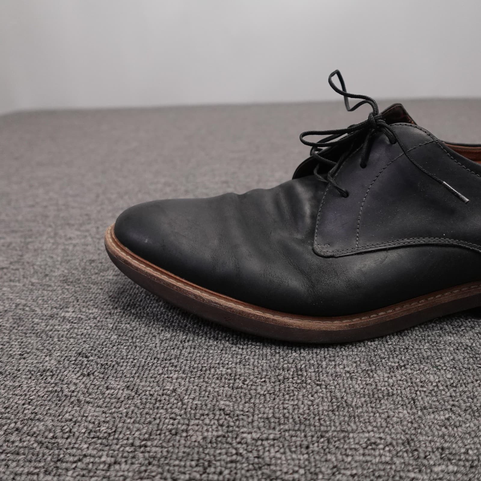 Florsheim Shoes Mens 10 Black Leather Derby Lace Up Dress Round Toe 14272-010 - Thumbnail 2
