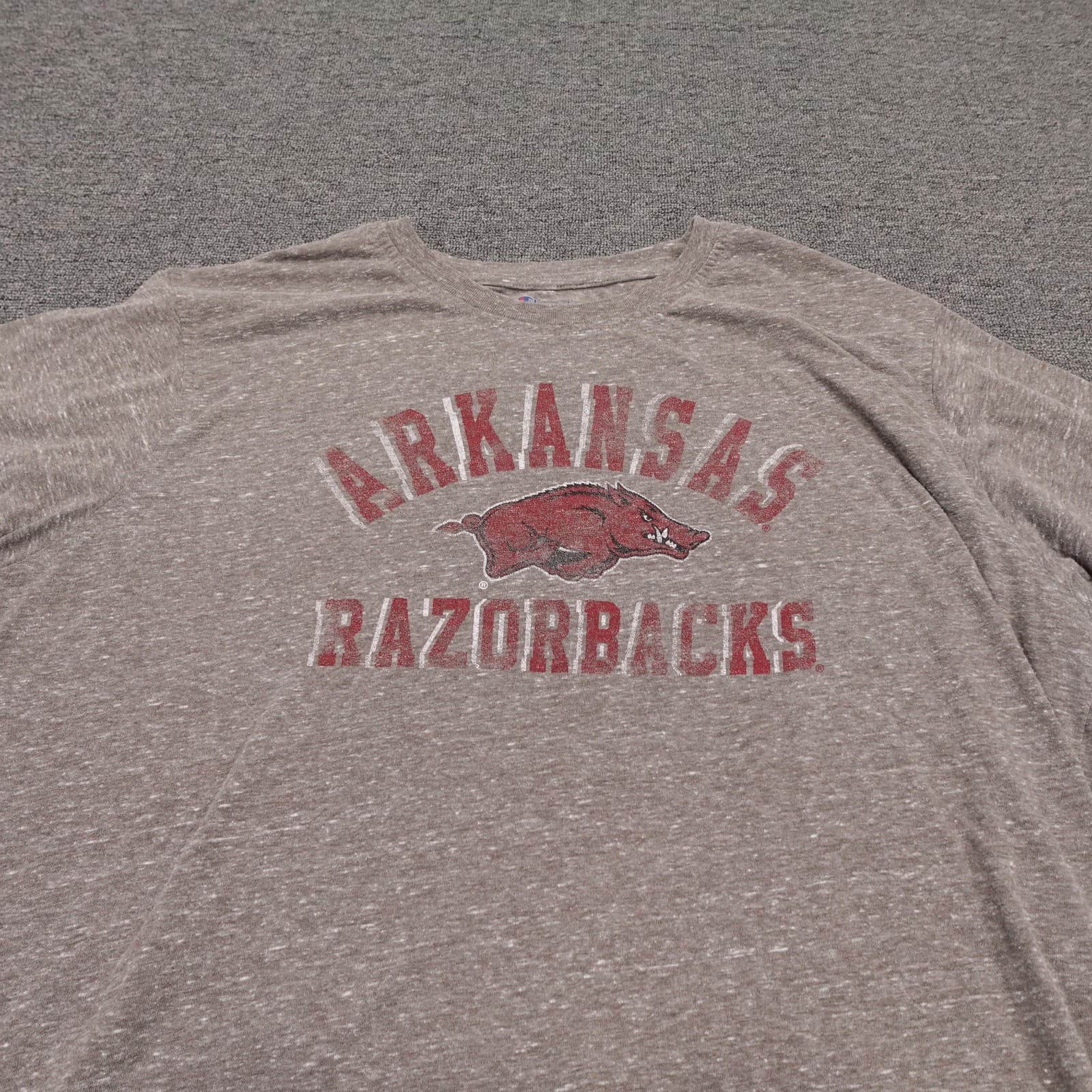 Arkansas Razorbacks Shirt Mens 2XL Gray NCAA Football Champion Graphic Tee - Thumbnail 2