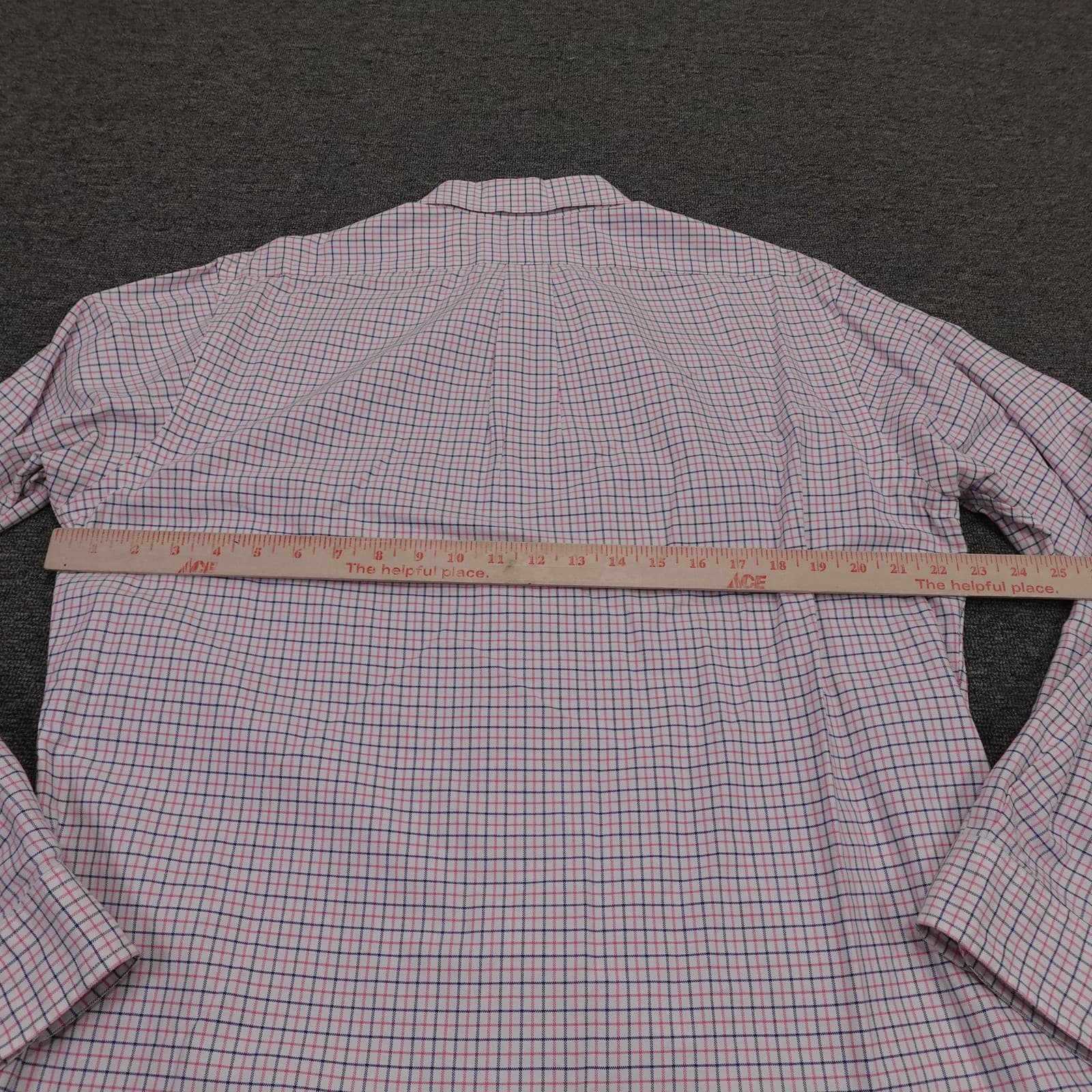 Ralph Lauren Shirt Mens Large Pink Check Long Sleeve Button Down Slim Fit Casual - Thumbnail 5