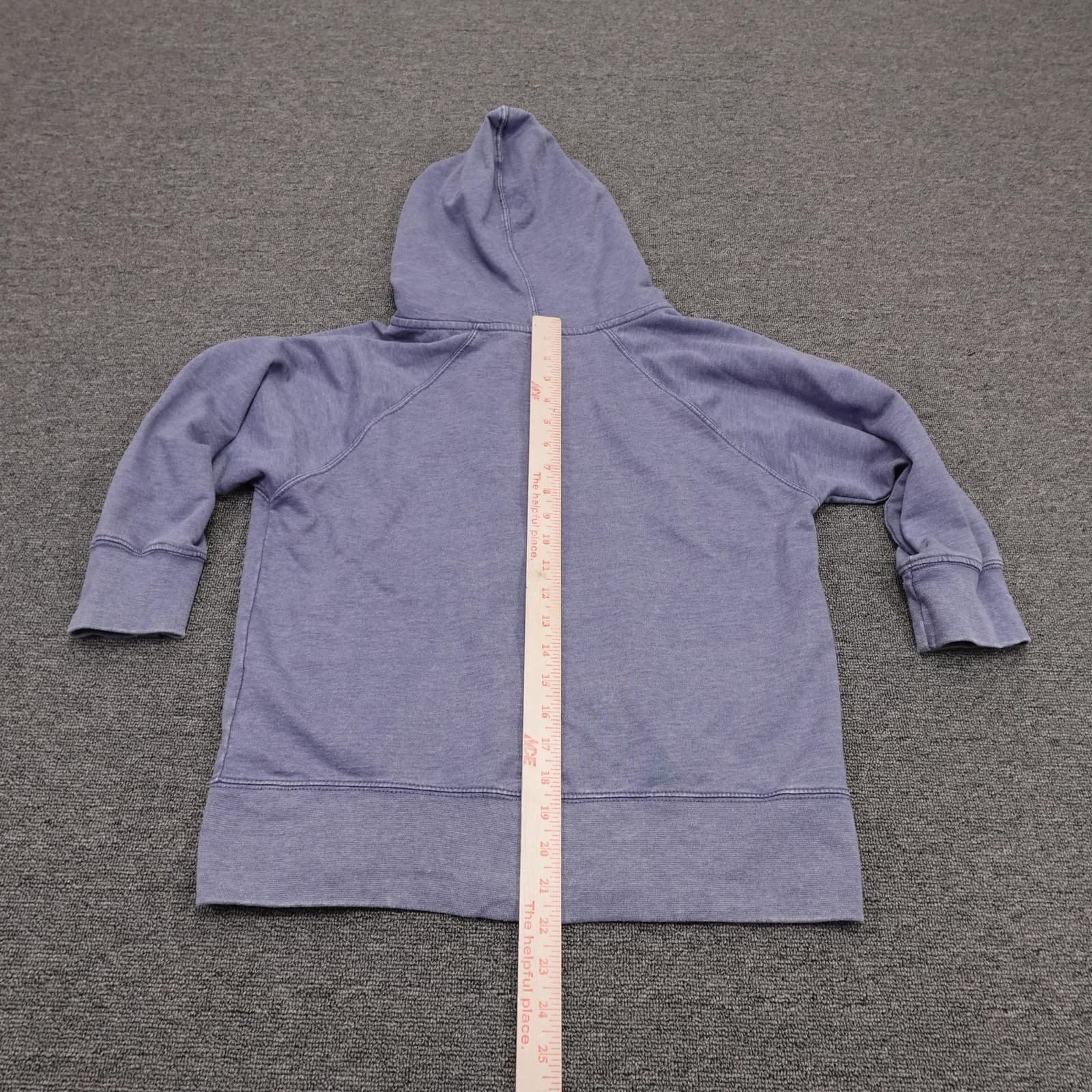 Keren Hart Hoodie Womens Medium Purple Full Zip Kangaroo Pocket Knit Relaxed Fit - Thumbnail 5