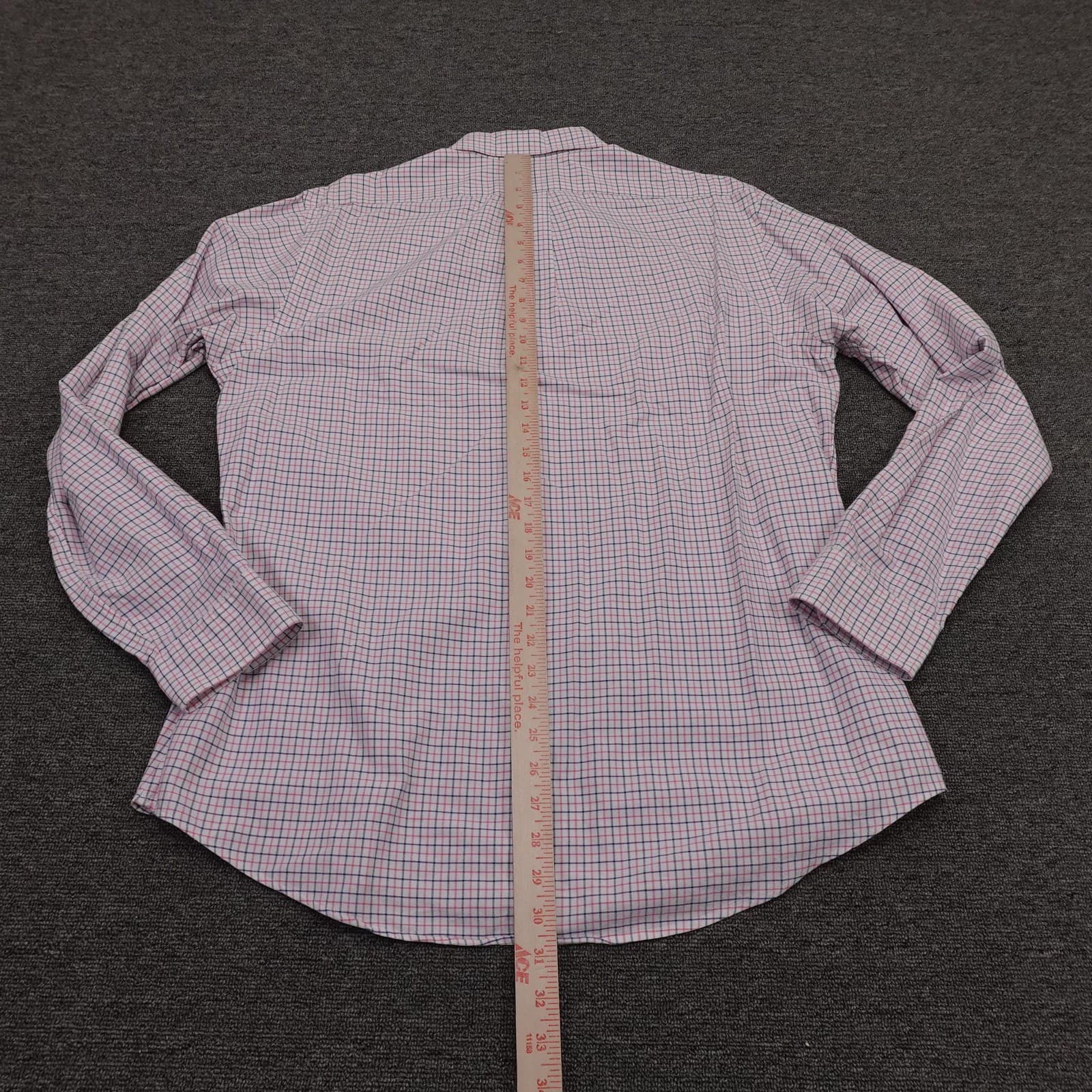 Ralph Lauren Shirt Mens Large Pink Check Long Sleeve Button Down Slim Fit Casual - Thumbnail 6