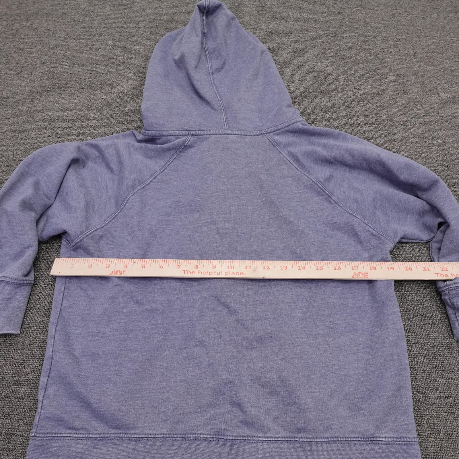 Keren Hart Hoodie Womens Medium Purple Full Zip Kangaroo Pocket Knit Relaxed Fit - Thumbnail 4