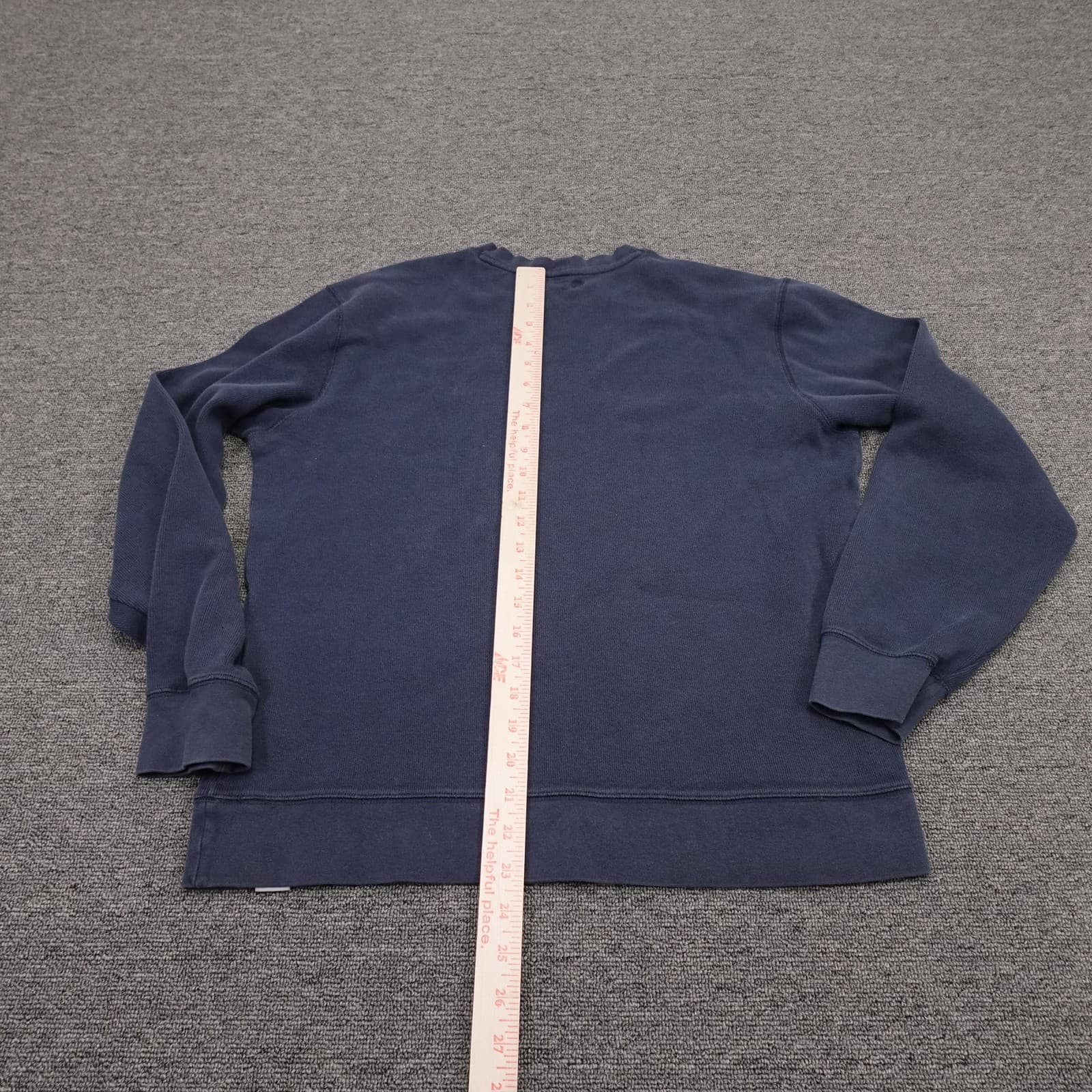 Carhartt Sweatshirt Mens Medium Blue Crewneck Elbow Patch Workwear Knit - Thumbnail 7