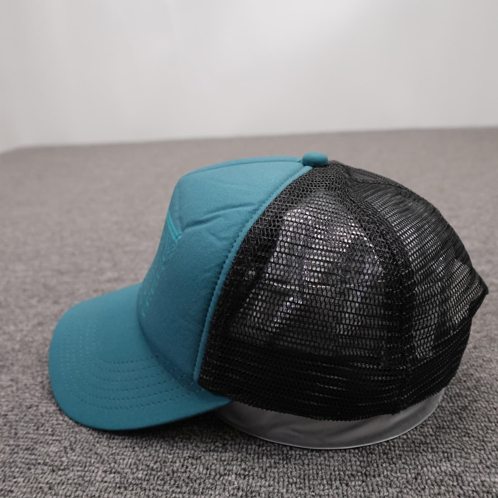 Saucony Hat Cap Snap Back Mens One Size Blue Mesh Trucker Running Logo - Thumbnail 3